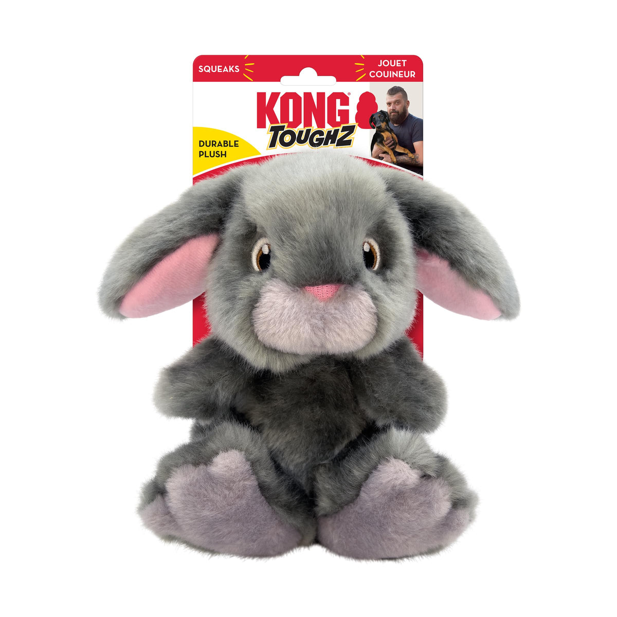 Kong Toughz Durable Plush Dog Toy (Bunny)