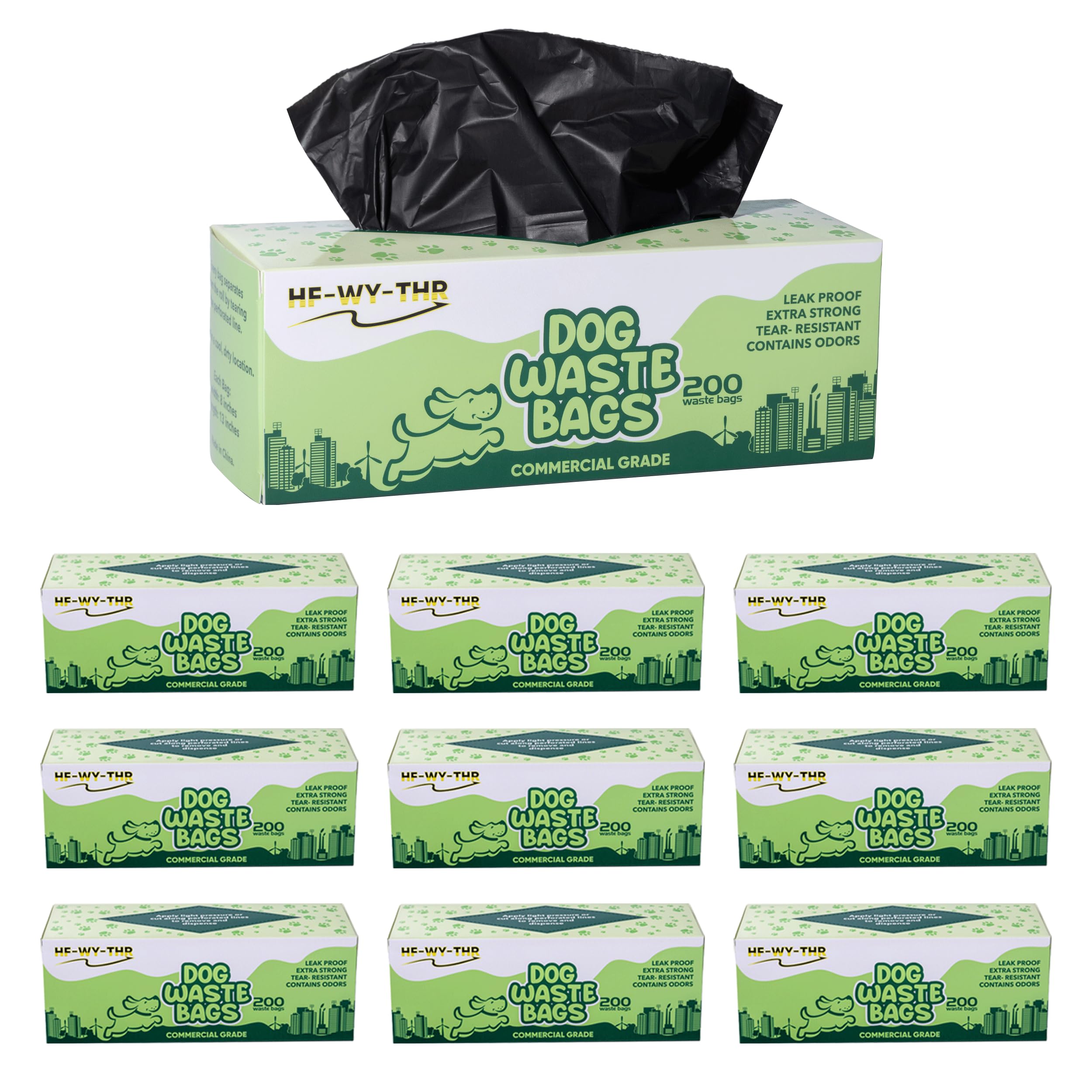HF-WY-THR Dog Waste Bags 2000 Count - Thick, leakproof, tear-resistant replacement poop bags for outdoor dispensers