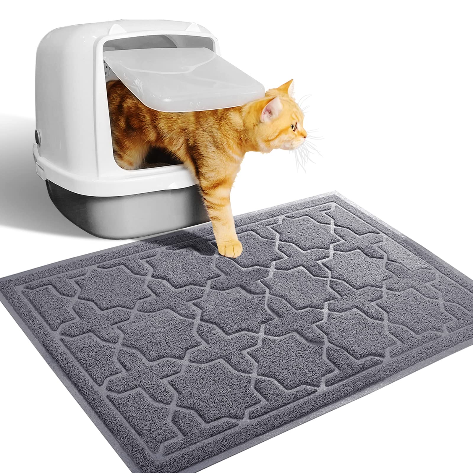 Yimobra Cat Litter Mat, 24 x20  Litter Mat with Litter Lock Mesh, Soft Cat Litter Mat Litter Trapping Mat, Easy to Clean, Non-Sl