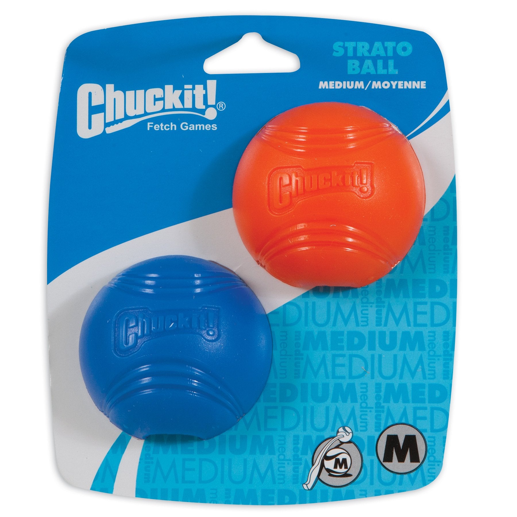 Chuckit! Strato Ball Dog Toy, Medium (2.5 Inch) 2 Pack