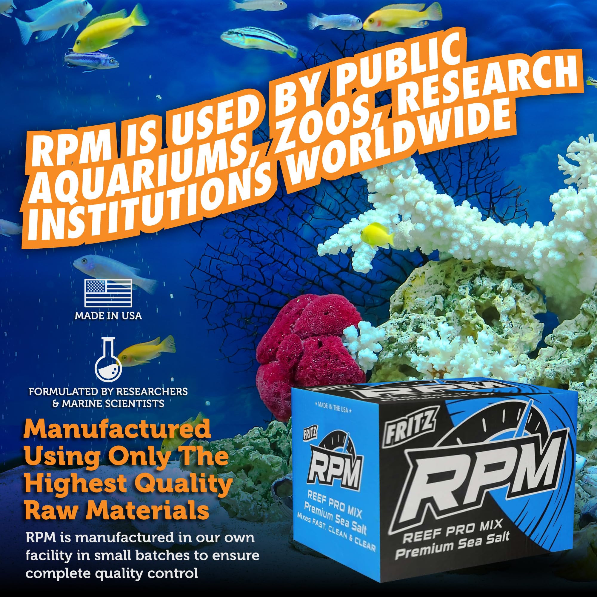 Fritz Aquatics 80243 Reef Pro Mix Complete Marine Salt, 200 Gallon
