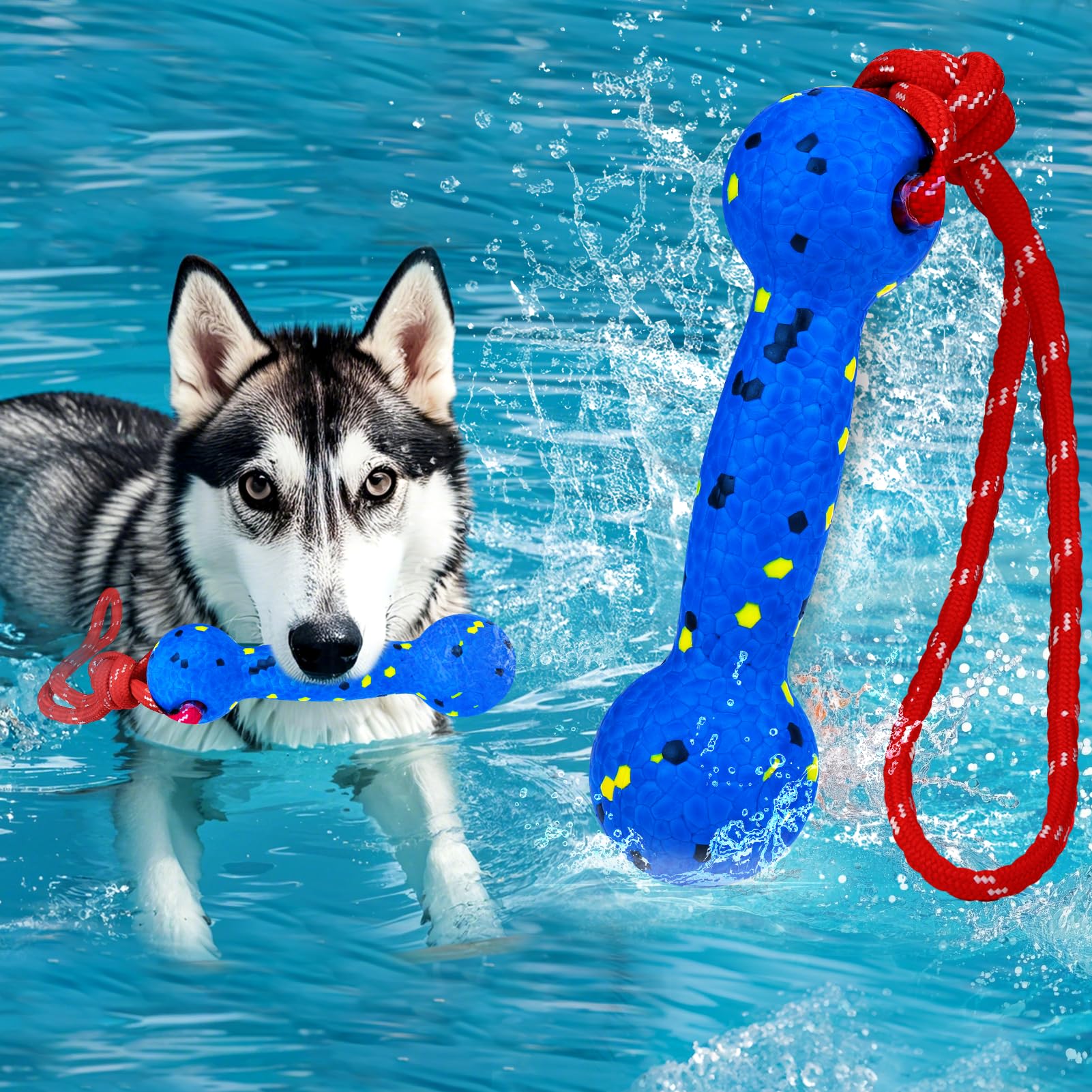 Baborui Floating Dog Pool Toy - Durable E-Tpu Dog Water Toy For Fetch & Chew, Bright Floating Dogs Toys For Pool, Beach & Outdoo