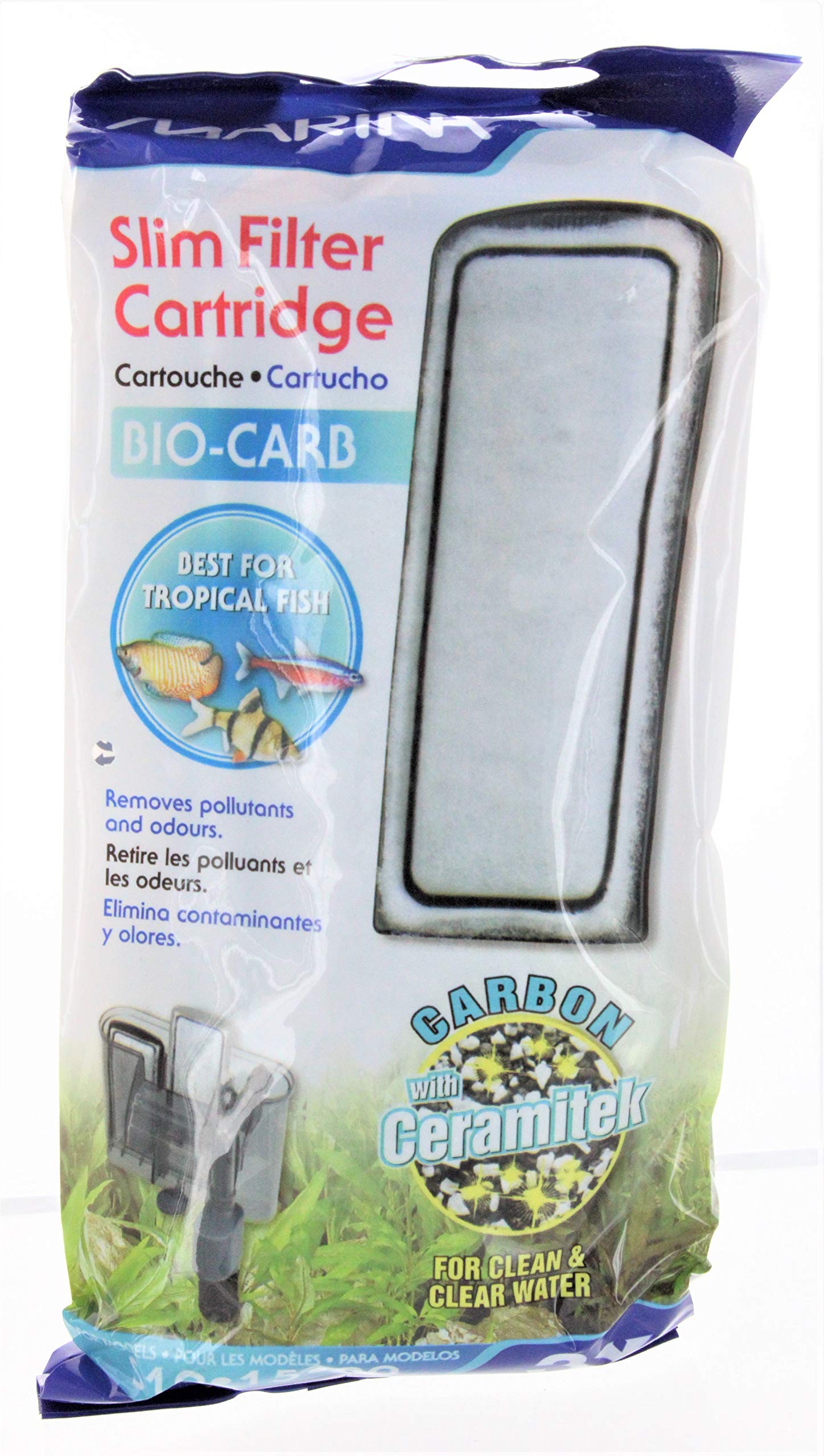 Marina Slim Filter Carbon Plus Ceramic Cartridge, 9-Count