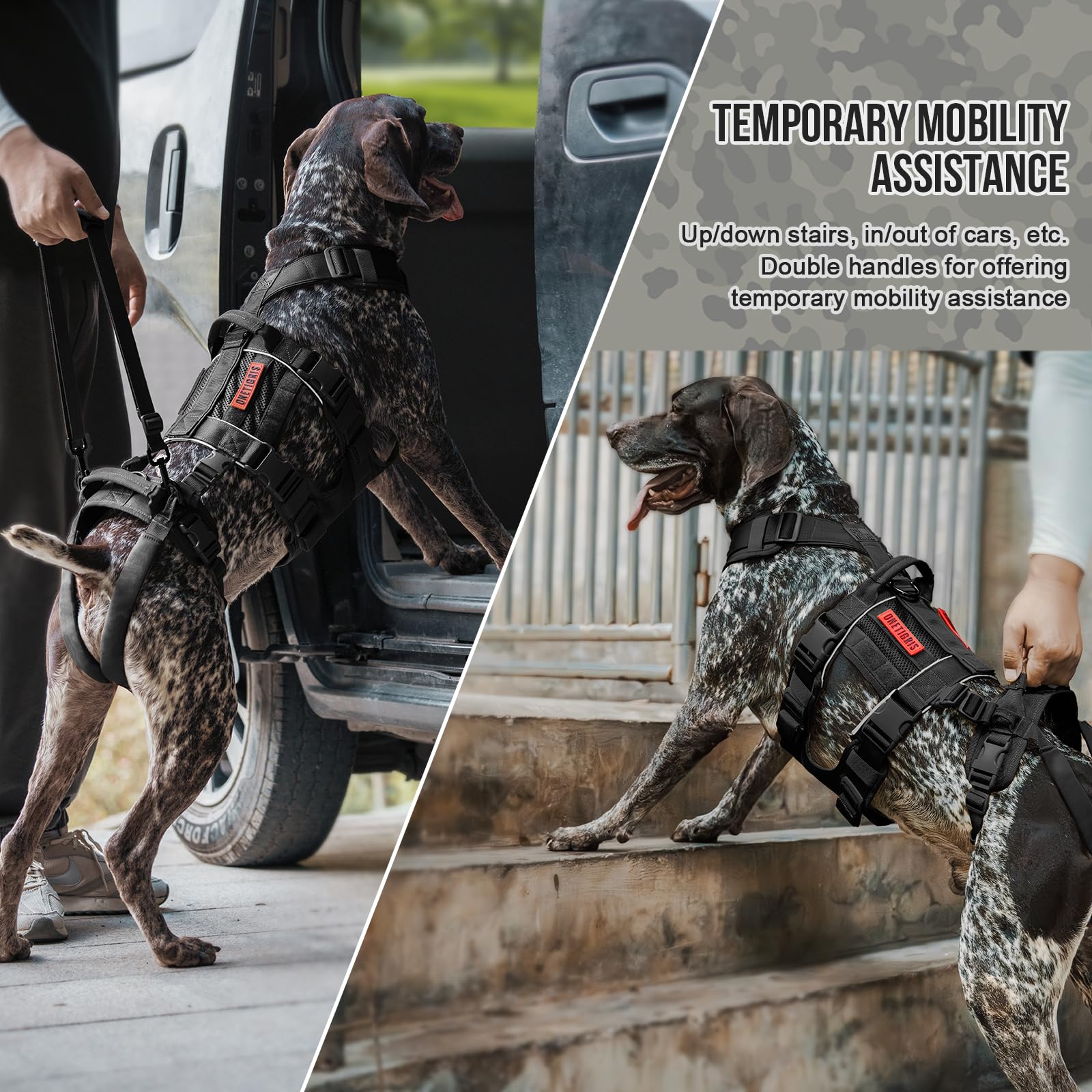 Onetigris Breathable Dog Lift Harness For Large & Medium Dogs - Hind Leg & Hip Support