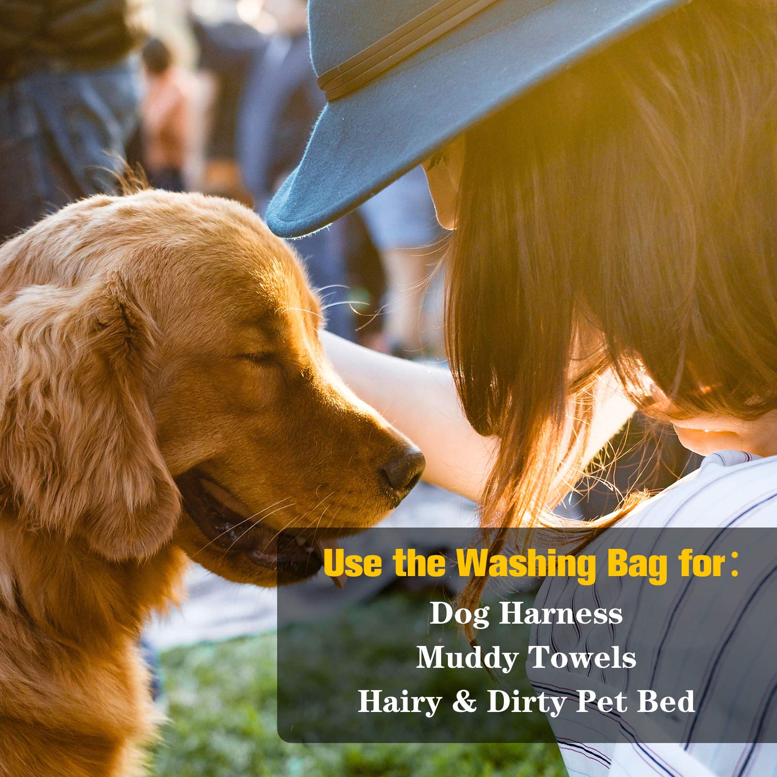 Auxsoul 1 Pack Pet Laundry Bag,Stops Pet Hair Blocking The Washing Machine,Big Size Wash Bag Ideal For Dog Cat Horse,Hair Remove