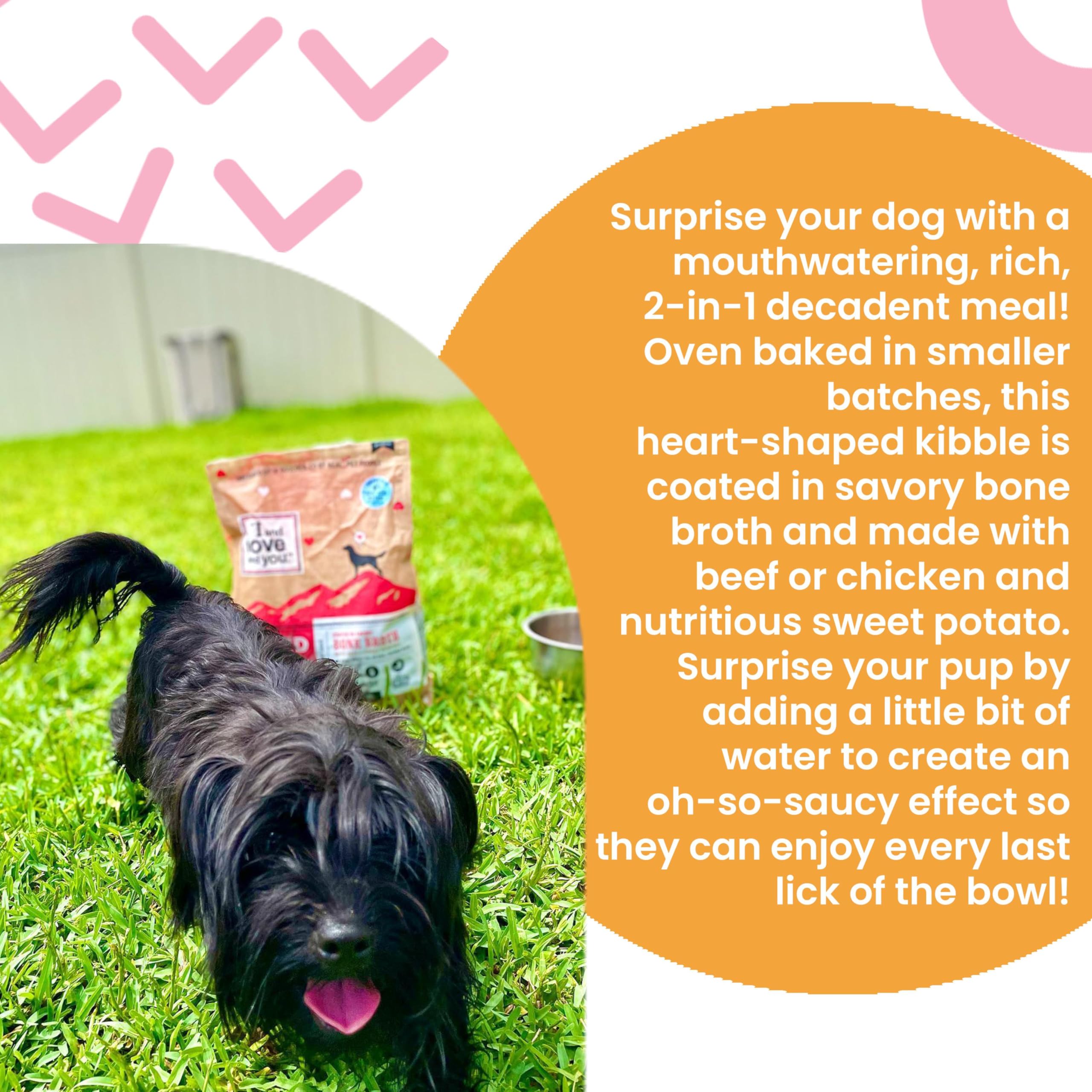 I AND LOVE AND YOU Baked and Saucy Dry Dog Food - Chicken + Sweet Potato - Prebiotic + Probiotic, Real Meat, Grain Free, No Fill