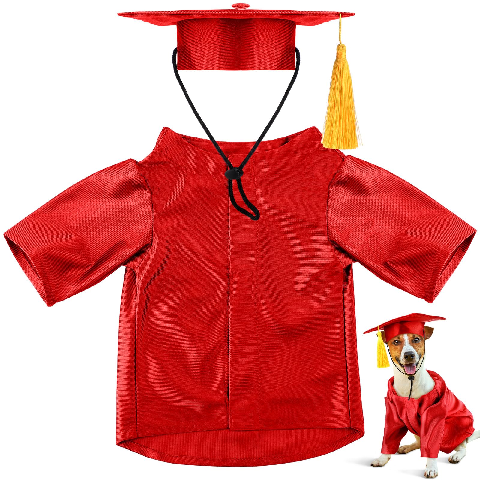 Bunnycool Dog Graduation Cap And Gown 2025 Washable Pet Graduation Costume For Dog Cat Shirt And Hat(Marnoon)