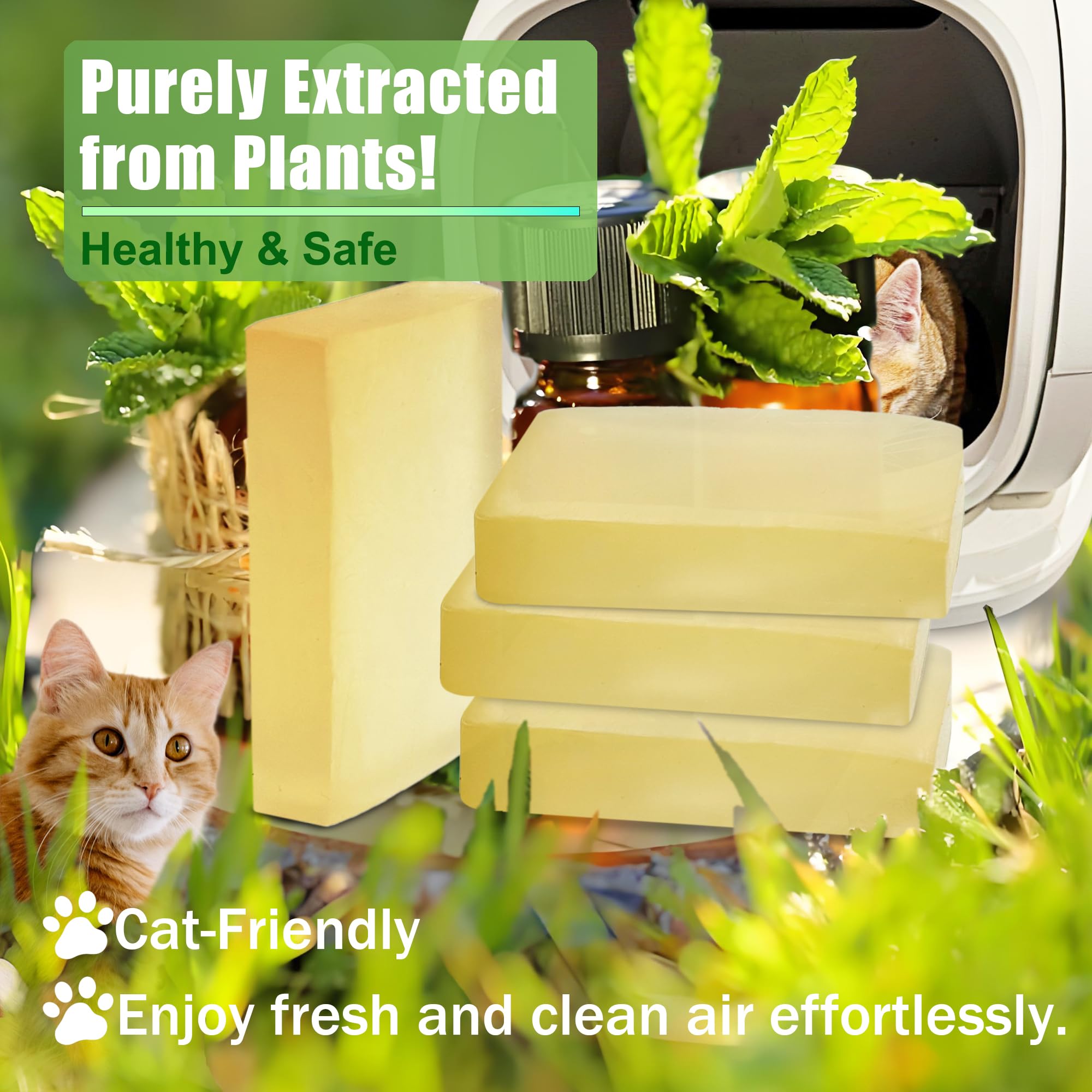 Replacement Odor Eliminator For Meowant Self-Cleaning Cat Litter Box, Cat Toilet Deodorizer Compatible With Meowant Automatic Li