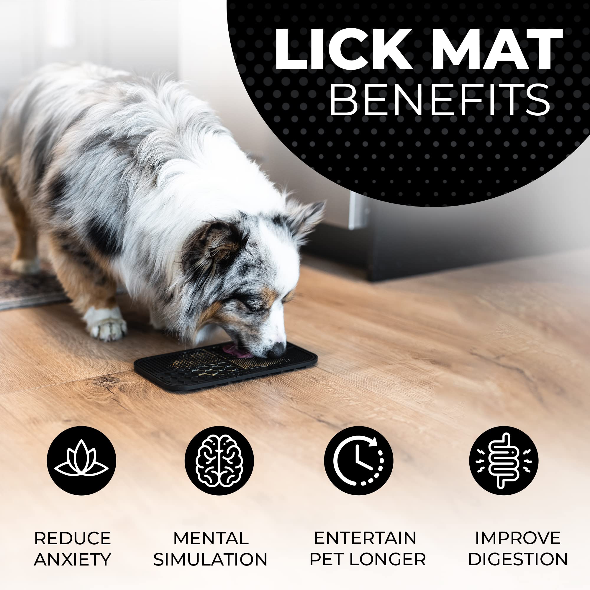 Pup Culture Dog Lick Mat For Dogs, Feeding Pad For Anxious Pets Plus 4 Different Puzzles For Mental Stimulation For Dogs - Suppo