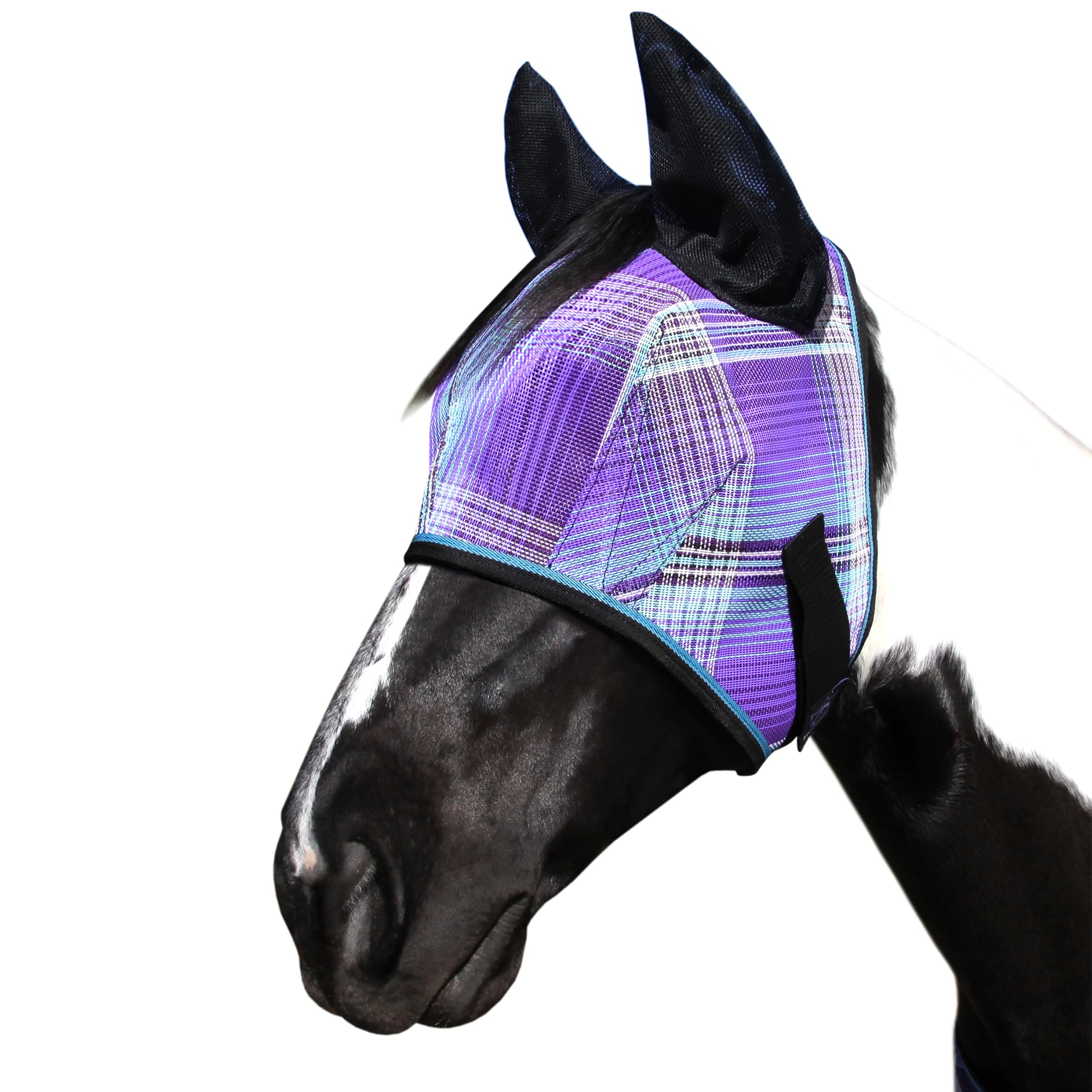 Kensington Signature Fly Mask w/Web Trim, Soft Mesh Ears & Forelock Opening Size: XL-Lrg.Horse Color: 2017 - Lavender Mint