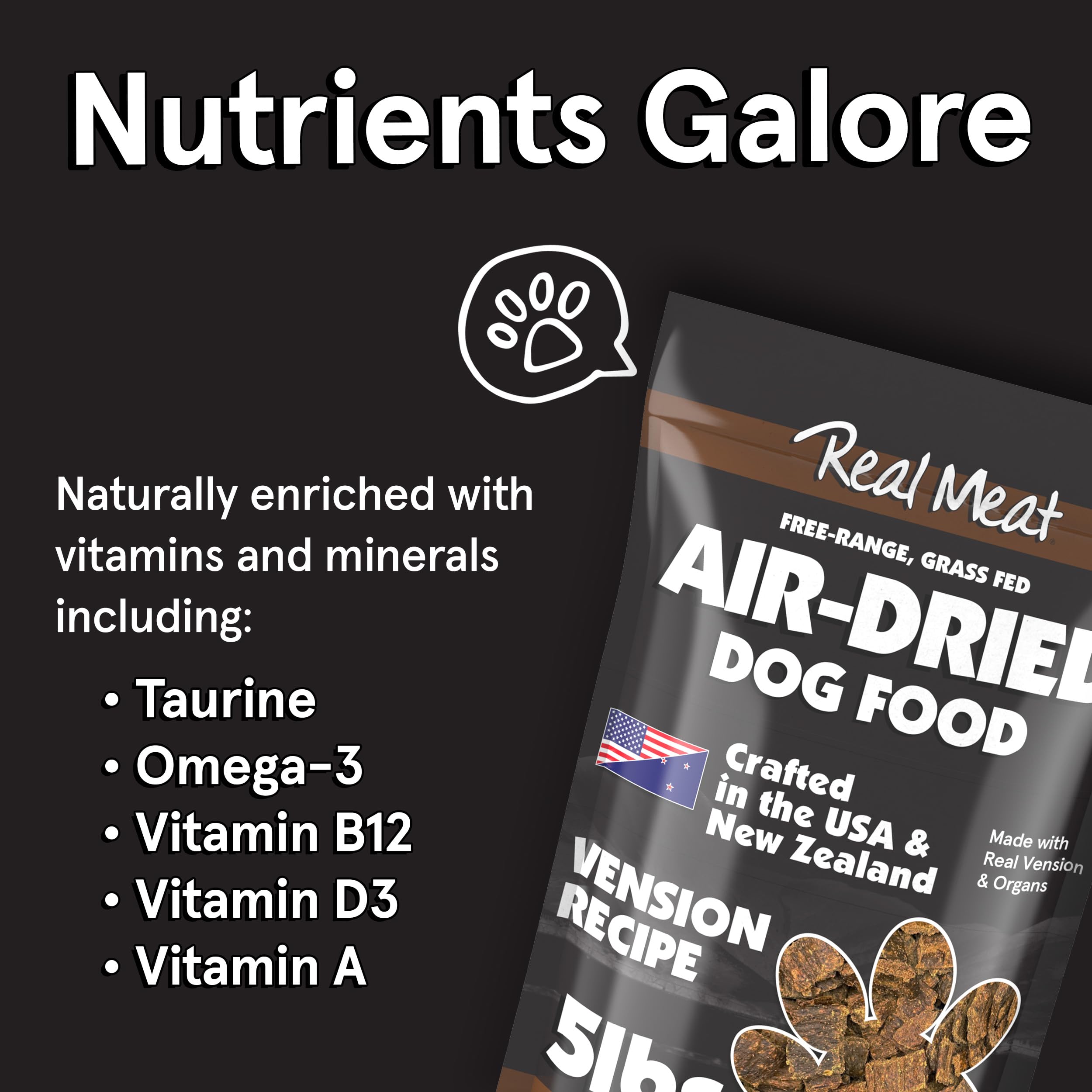 TRMC Real Meat Air-Dried Venison Dog Food 5lb