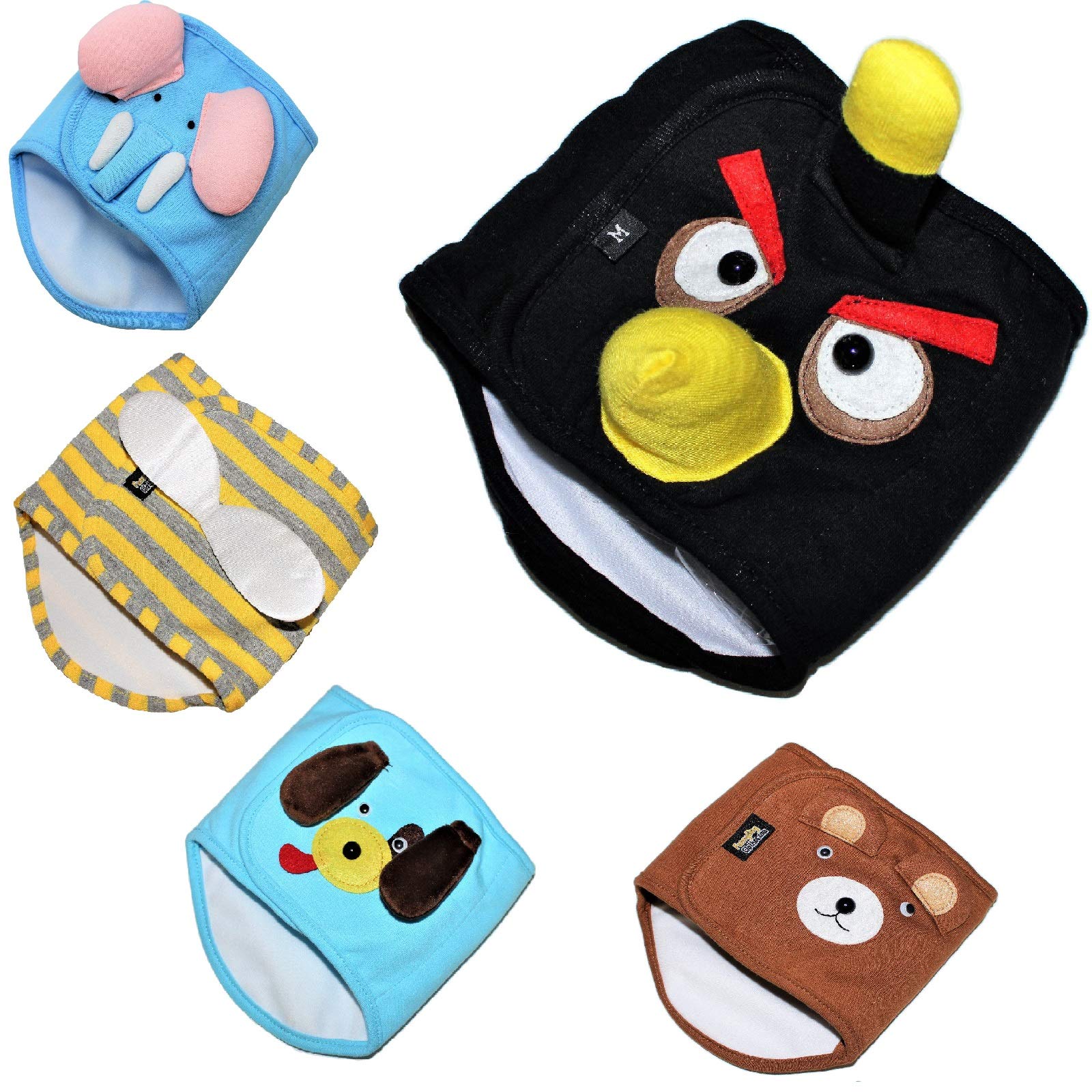 Dog Puppy Funny Diaper Belly Band Male Boy For Small Breeds (Black, M - Waist 10' - 13')