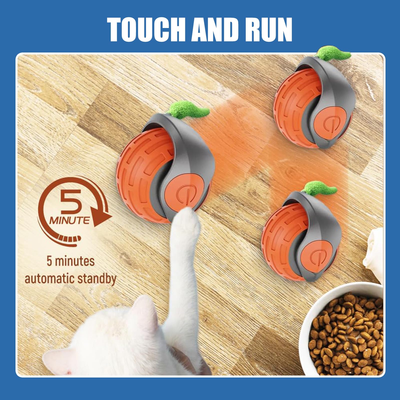 2Pc Speedy 3.0 Tail,Speedy 3.0 Tail Cat Toy,Interactive Cat Toy For Indoor Cats,Smart Interactive Cats Toy Balls,Self Rolling Sm