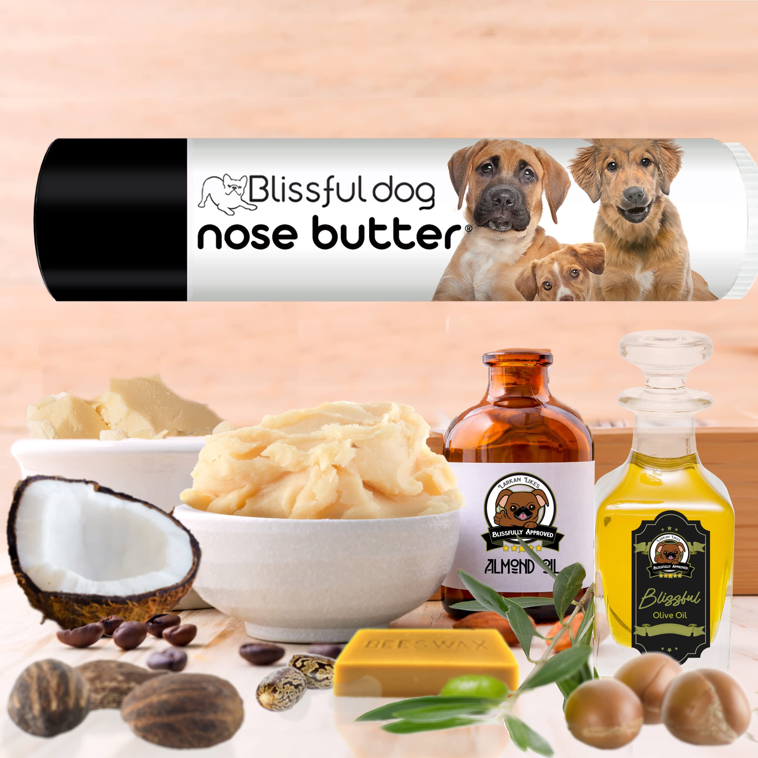 The Blissful Dog Mixed Breed Unscented Nose Butter - Dog Nose Butter, 0.15 Ounce