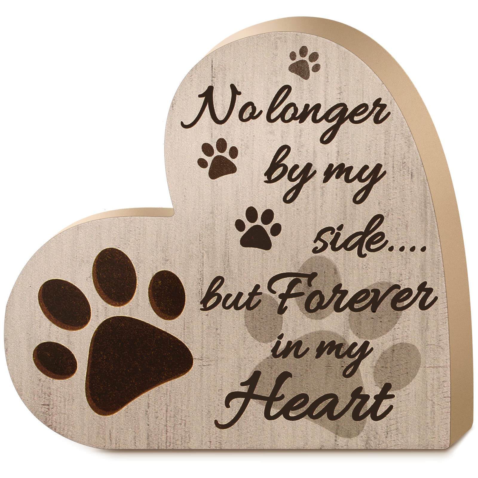 Yalikop Dog Memorial Gifts for Loss of Dog Sympathy Gift, in Memory of Dogs Cats Passing Away Keepsake Pet Loss Wooden Plaque Re