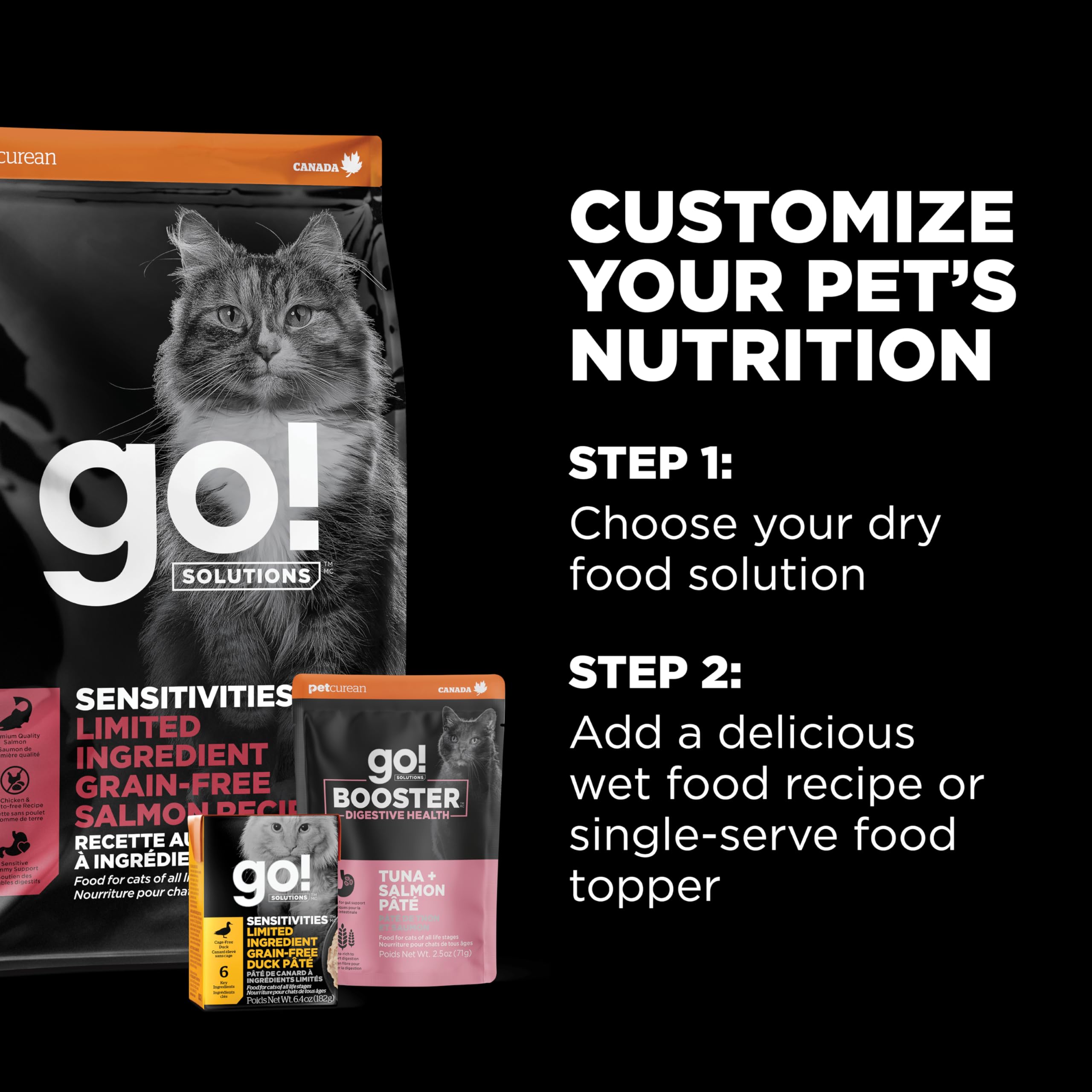 Go! Solutions Sensitivities Limited Ingredient, Grain-Free Dry Cat Food, Salmon Recipe for Sensitive Stomach, 12 lb Bag