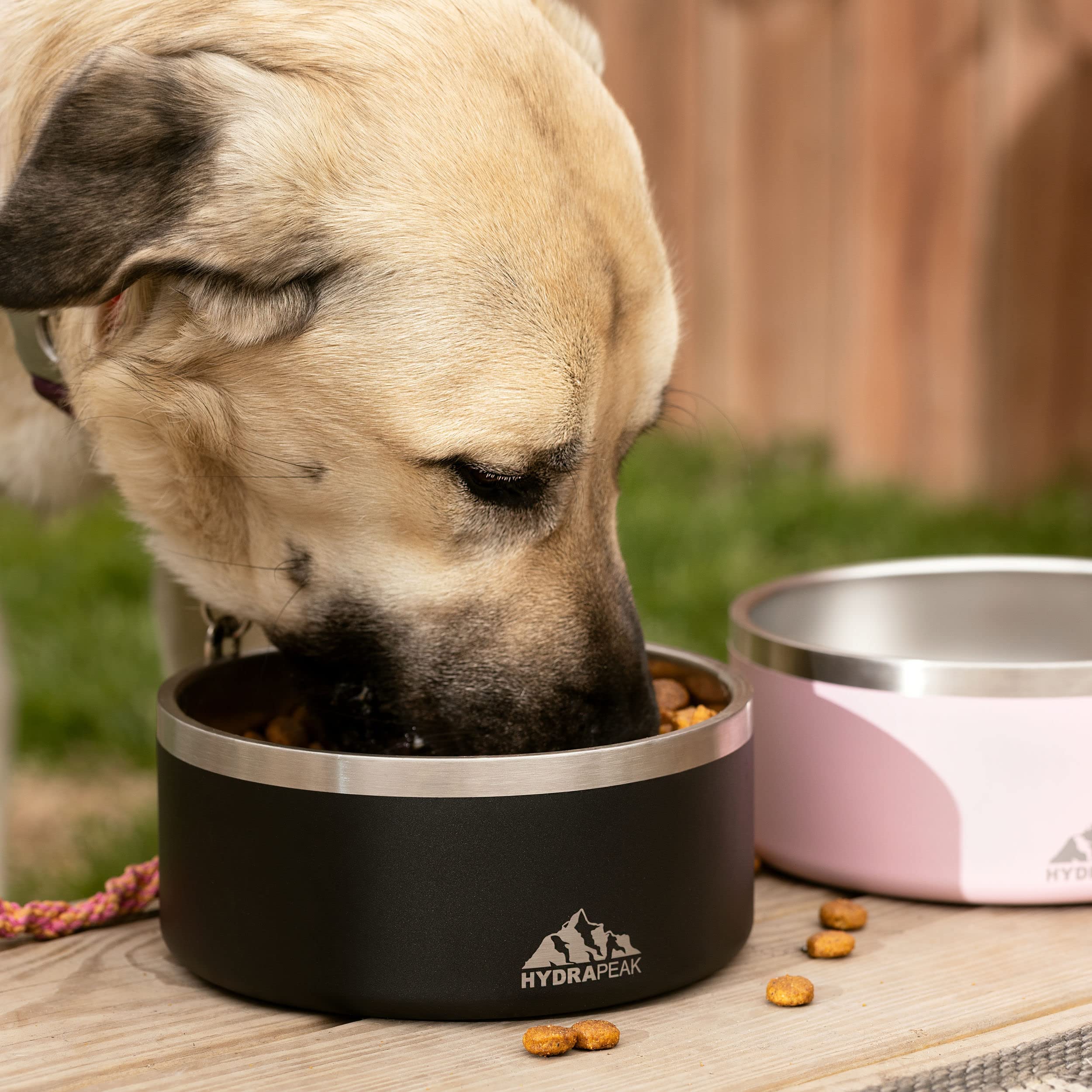 Hydrapeak Dog Bowl; Non Slip Stainless Steel; Water and Food Dish; Large Sized and Small Dogs; 32oz 64oz; Multiple Sizes | 8 Cup