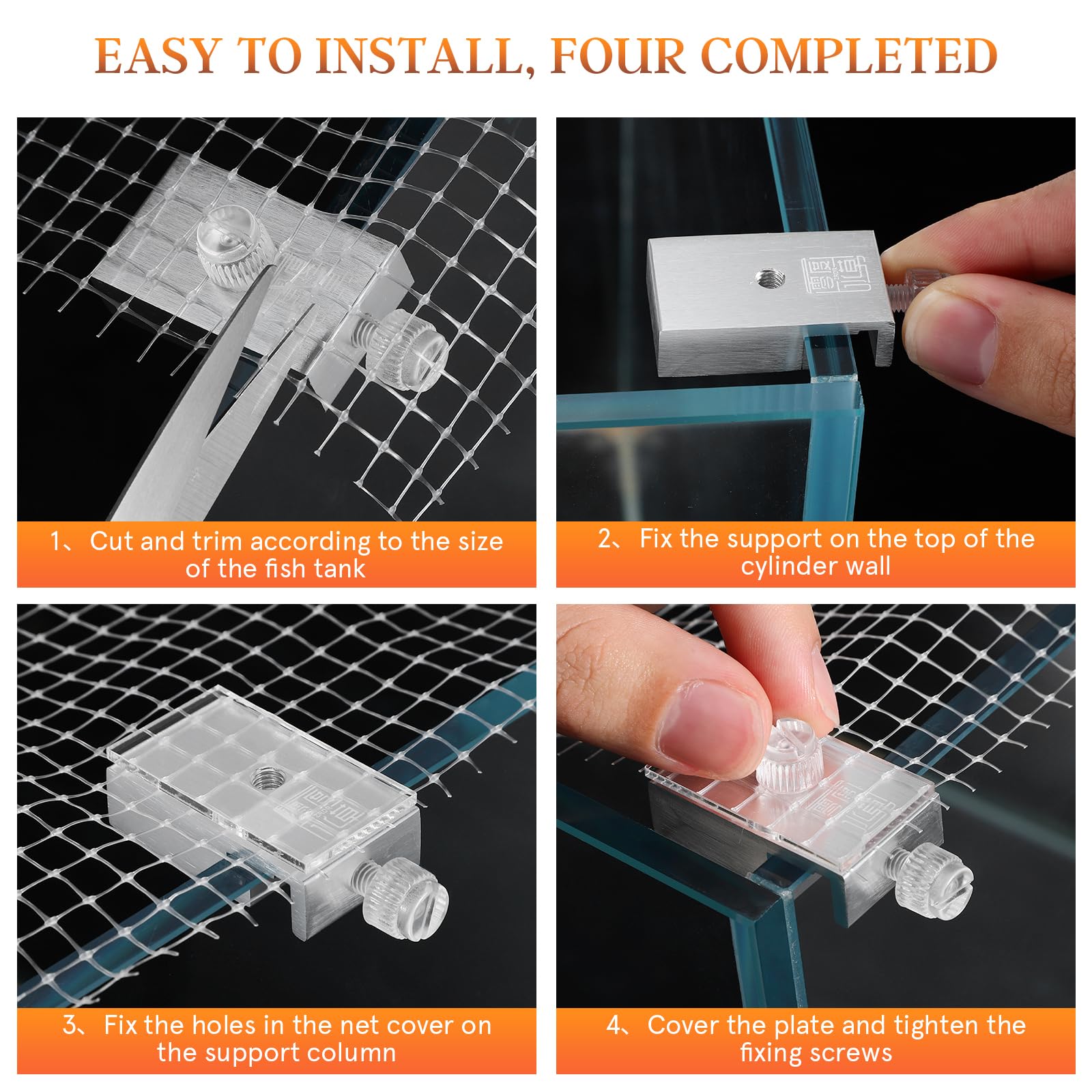 1 Set of 10 Gallon Aquarium Lid - Mesh Cover for Fish Tanks, Practical Netting Cover to Prevent Fish Jumping Out