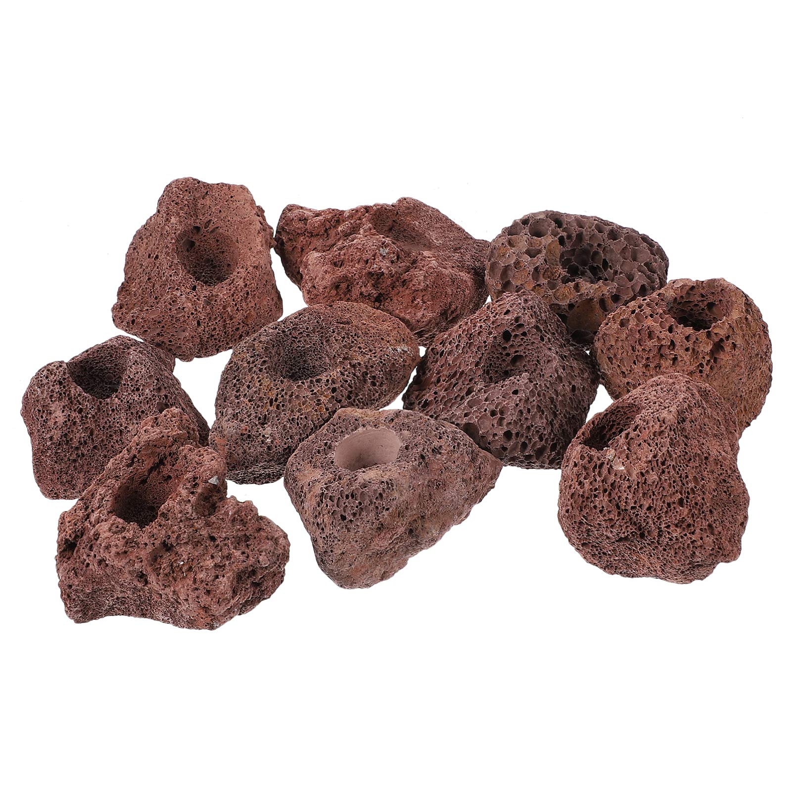 10Pcs Aquarium Rocks Volcanic Stones Decorative Rocks Fish Tank Filter Material Underwater Landscape Ornament Loose Beads For Pl