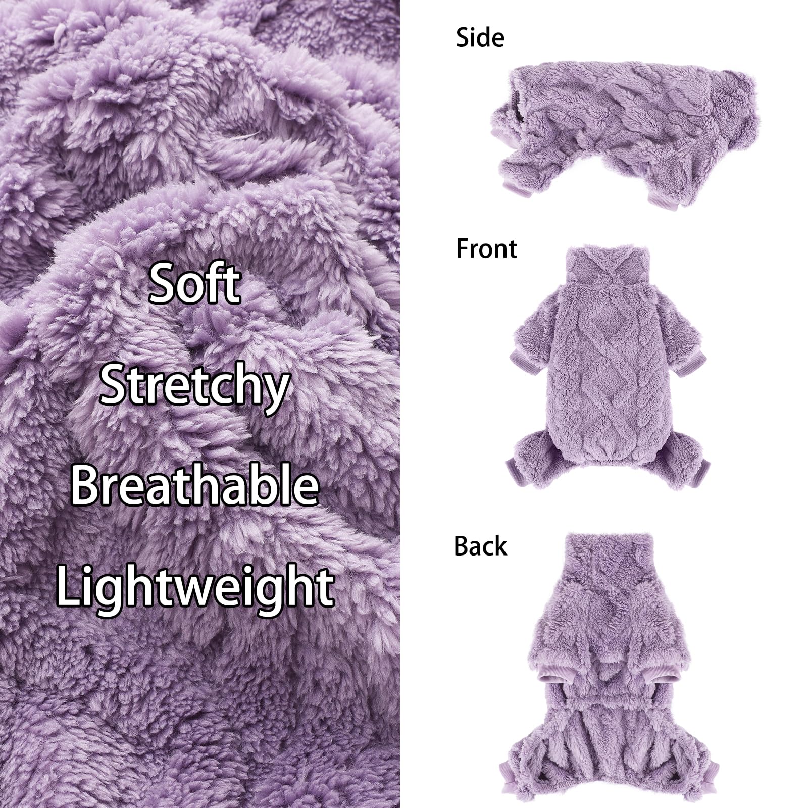 Dog Sweater Fleece Turtleneck Winter Dog Clothes For Small Dogs Girls Boy, Warm Fleece Dog Pajamas Onesies, Pet Clothes Puppy Sw
