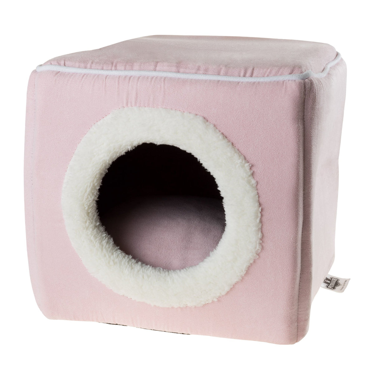 Cat Pet Bed, Cave- Soft Indoor Enclosed Covered Cavern/House For Cats, Kittens, And Small Pets With Removable Cushion Pad By Petmaker (Pink) 13X12X12