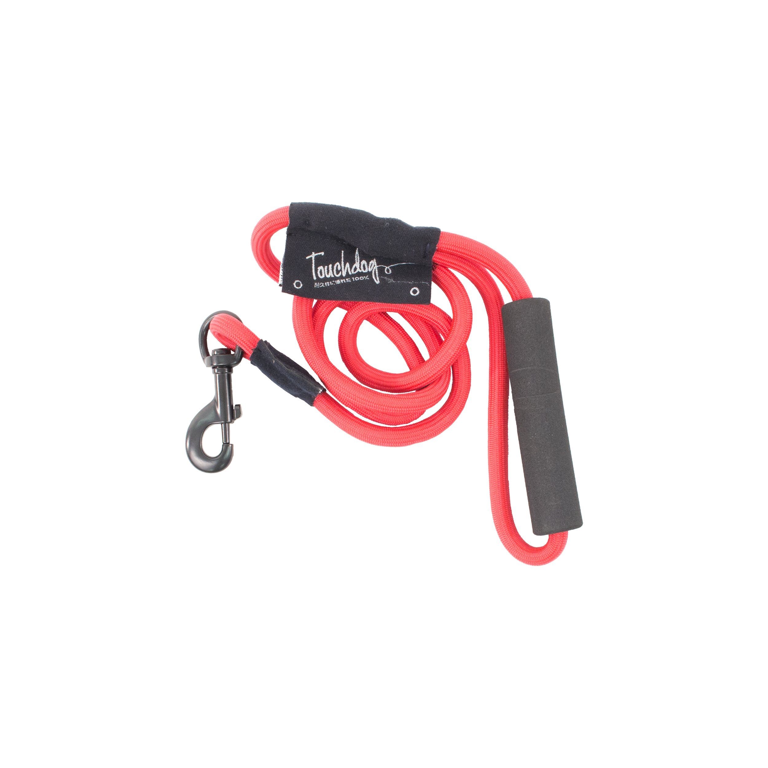 TOUCHDOG 'Reflective-Max' 2-in-1 Premium Performance Adjustable Pet Dog Harness and Leash Combination, Large, Dark Red, Charcoal