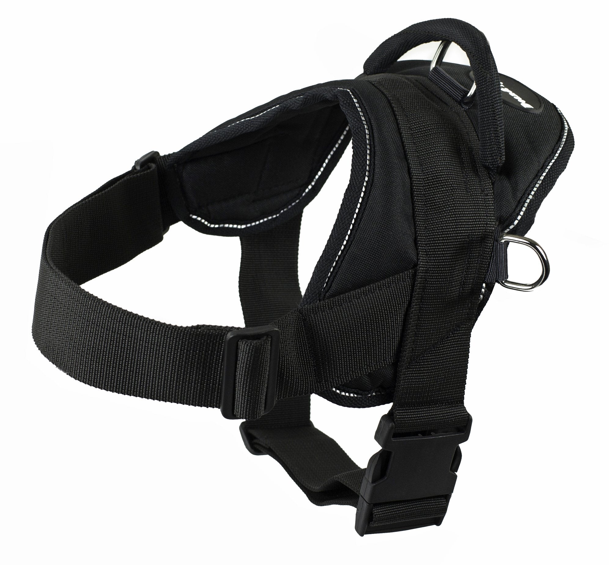 Dean And Tyler Dt Dog Harness, Black With Reflective Trim, X-Small - Fits Girth Size: 20-Inch To 23-Inch
