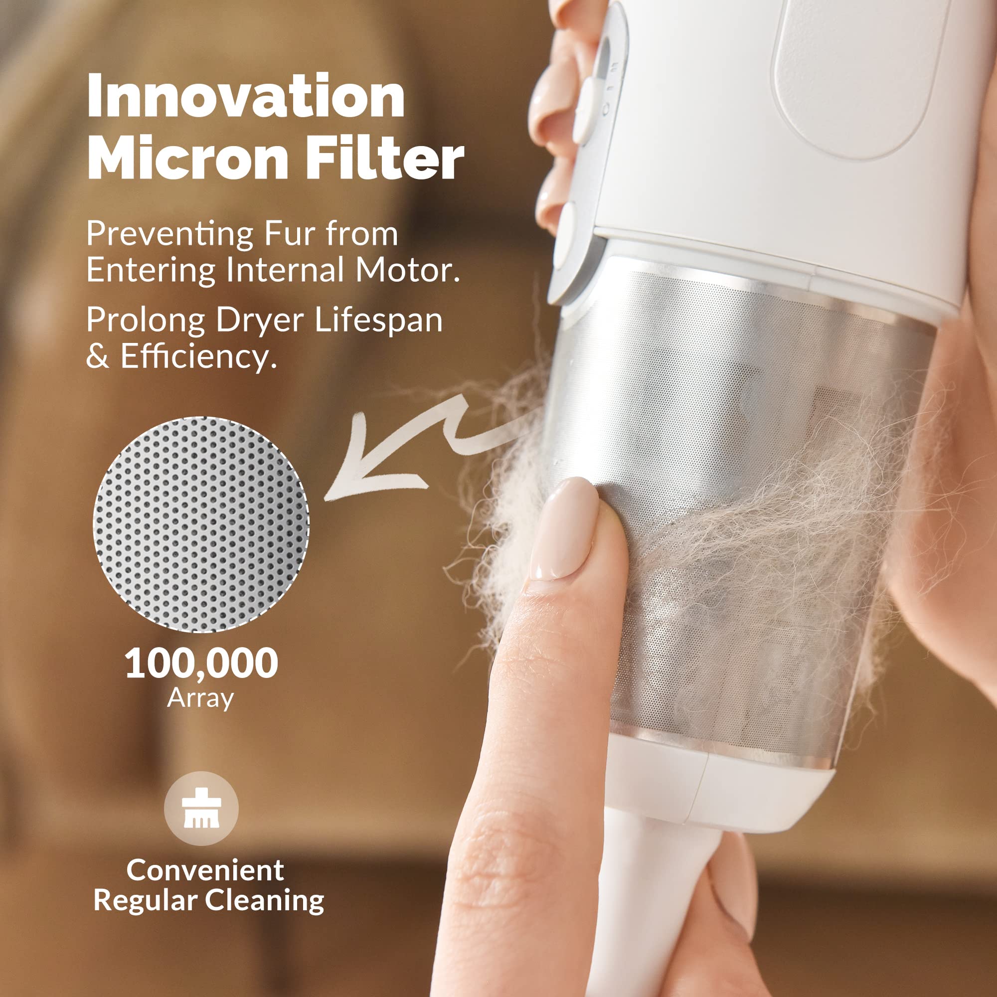 Jellyfish Dog Dryer for Pet Grooming,Handheld 1.21lb Lightweight Dog Hair Dryer 2 Speeds 4 Temp,Portable High Velocity Dog Blow