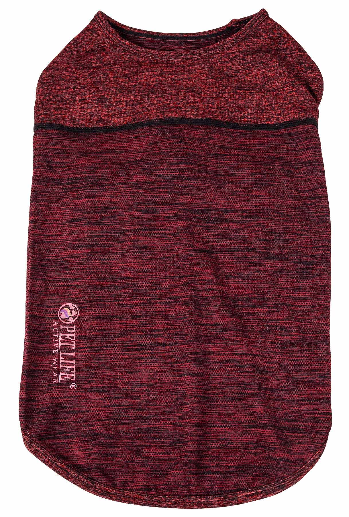 Pet Life Active Aero-Pawlse Heathered Quick-Dry And 4-Way Stretch-Performance Dog Tank Top T-Shirt(D0102H7LTFY.)