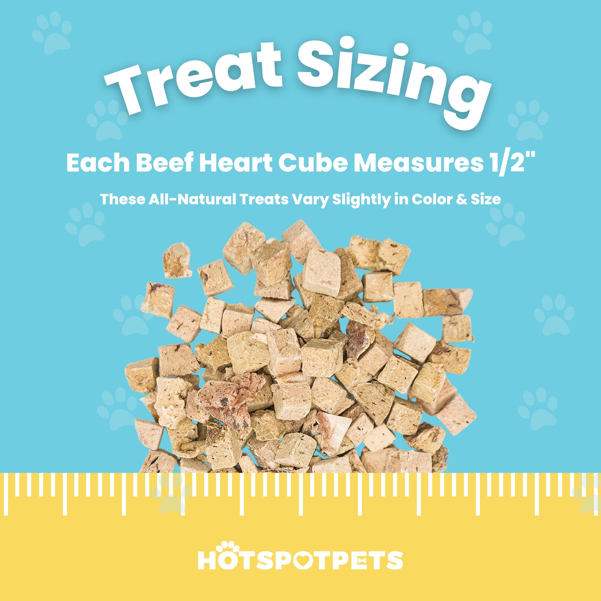 hotspot pets Freeze Dried Duck Heart Treats for Cats & Dogs - 1LB Big Bag - Single Ingredient All Natural Grain-Free Duck Hearts