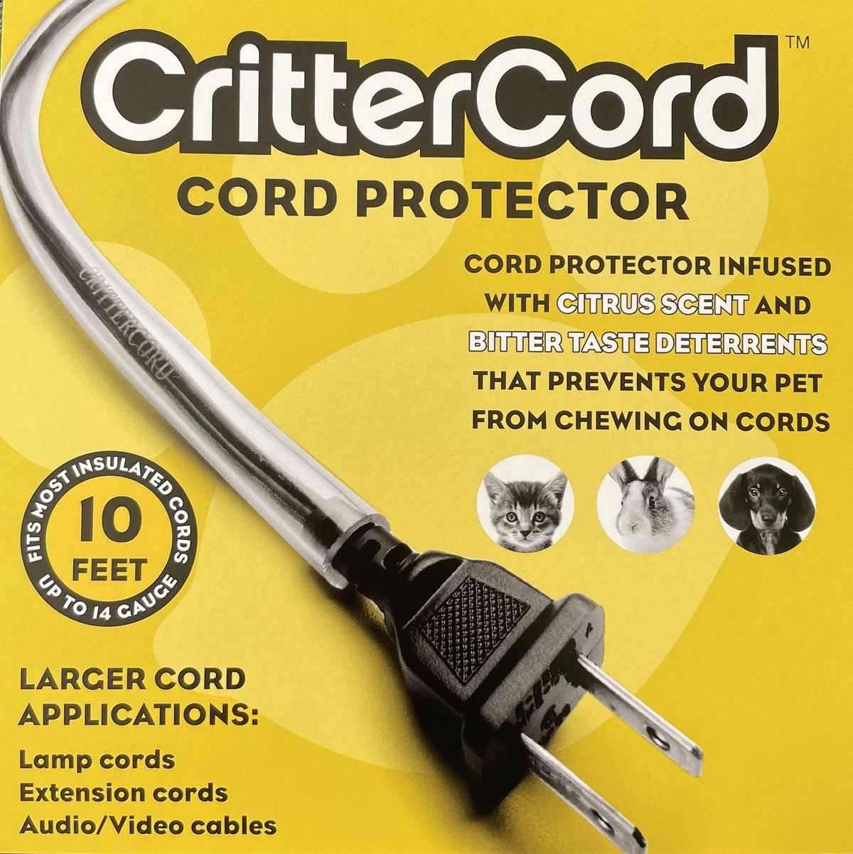 Cord Protector - Crittercord - A New Way To Protect Your Pet From Chewing Hazardous Cords