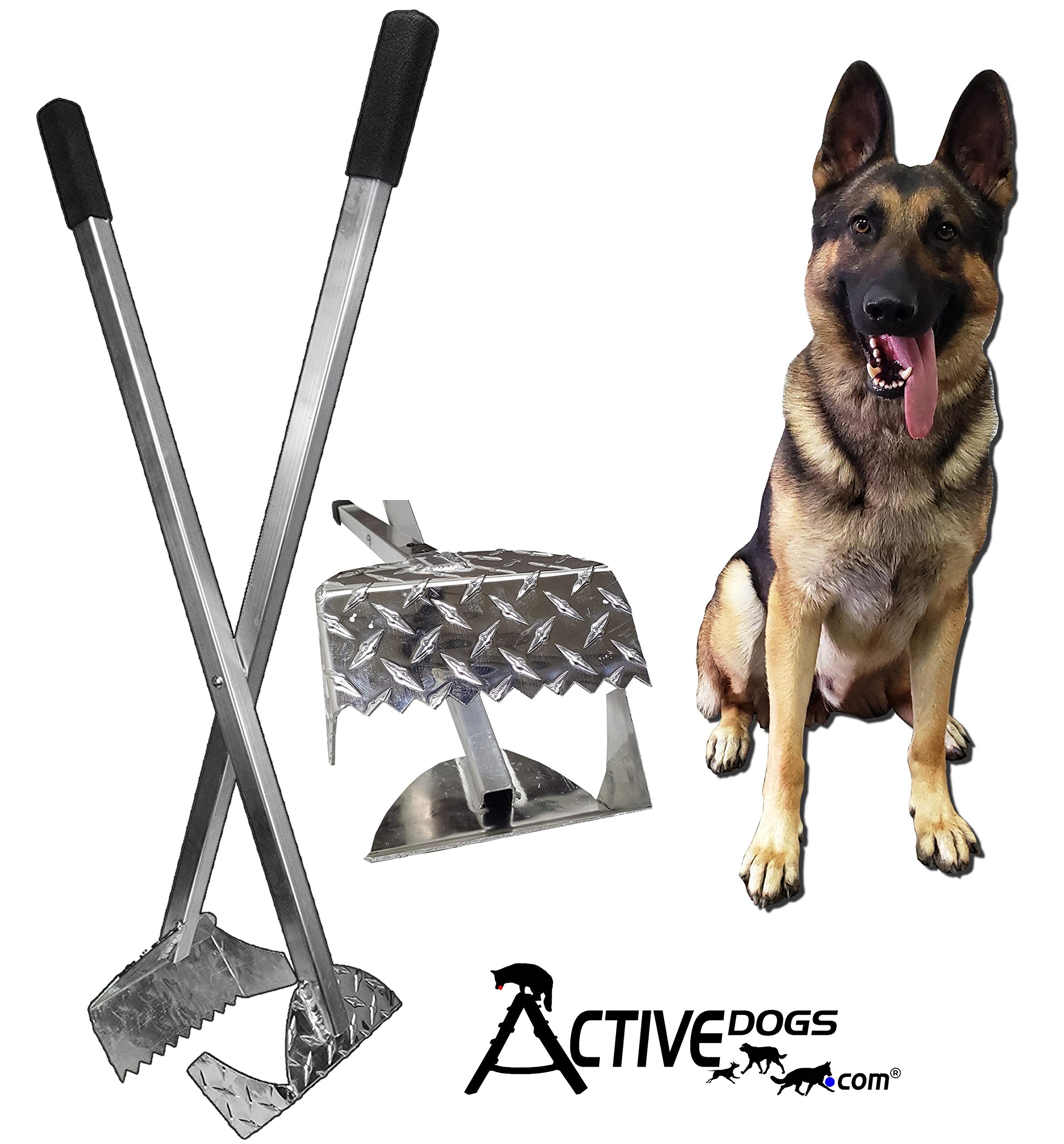 Activedogs Dog Poop Scooper Heavy Duty - Best Ever Dog Pooper Scooper With Teeth - Outdoor Welded Aluminum Metal & Solid Bolt Pet Waste Removal Shovel, Usa Made