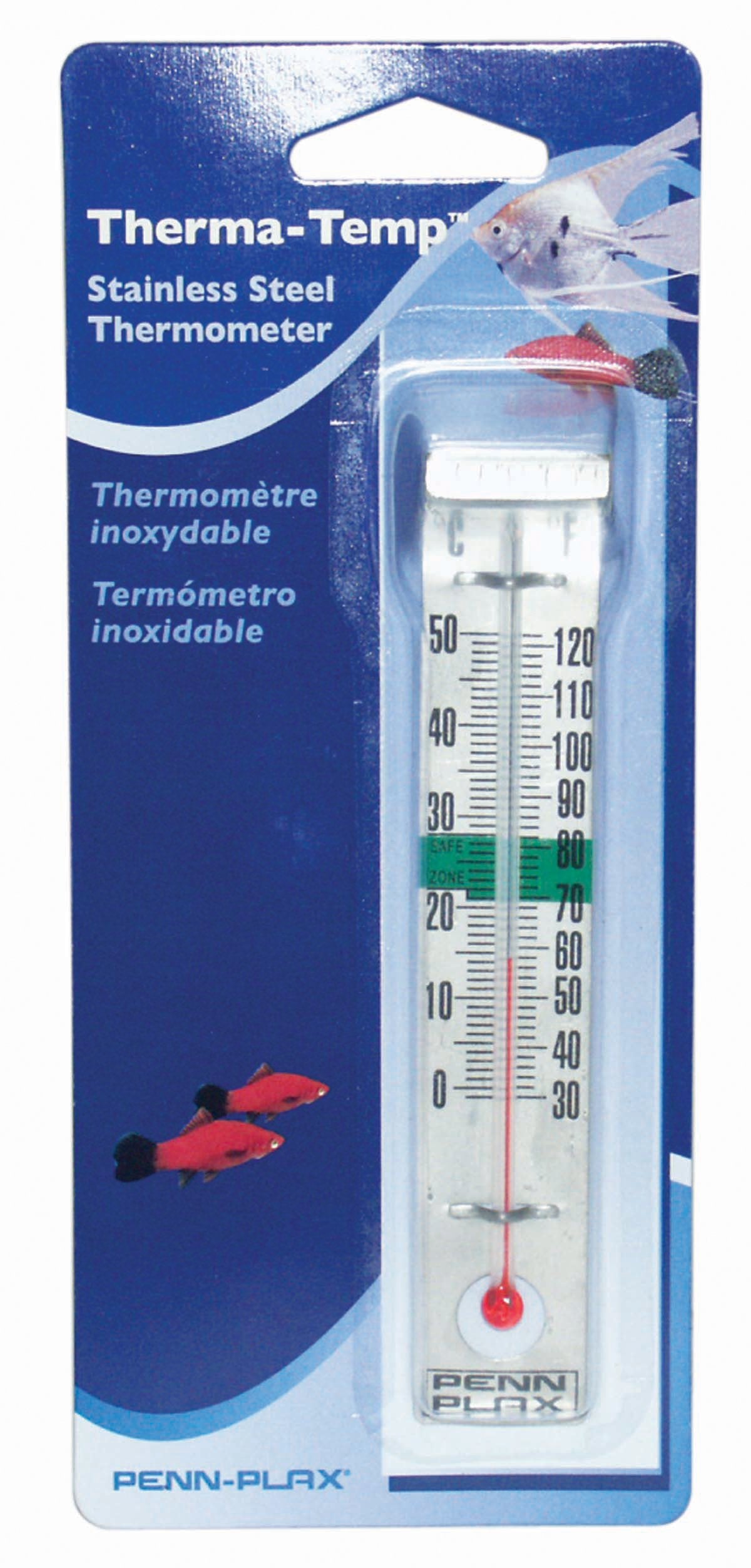 Penn-Plax Stainless Steel Thermometer