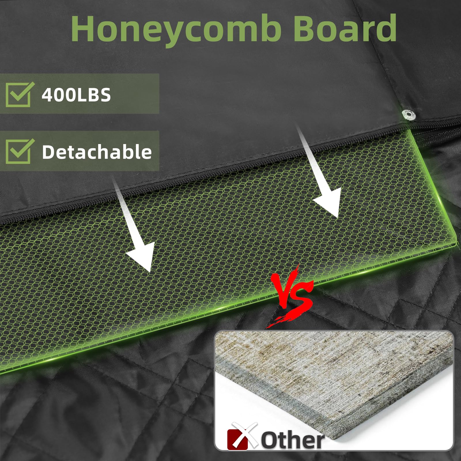 Back Seat Extender for Dogs - Extra 40% Space, Dog Car Seat Cover Hard Bottom Holds 400lbs, Waterproof Dog Hammock & Car Seat Co