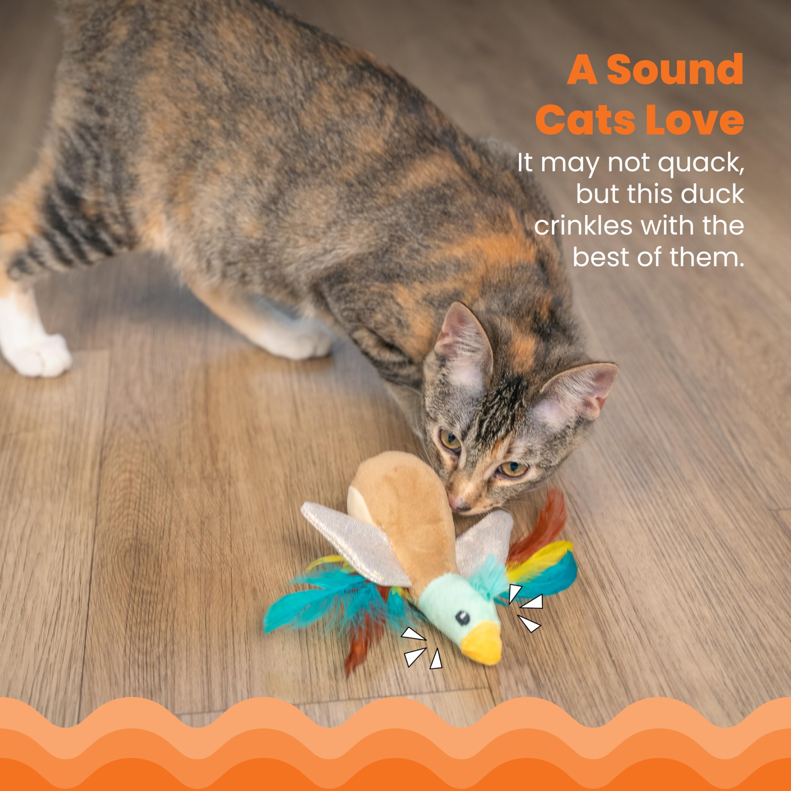 Catstages Flapperz Duck Plush Interactive Catnip Cat Toy