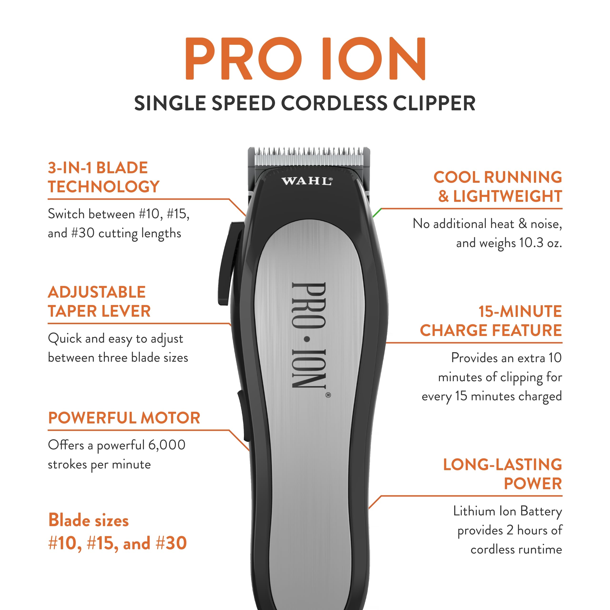 Wahl Professional Animal Pro Ion Pet, Dog, And Cat Cordless Clipper Kit