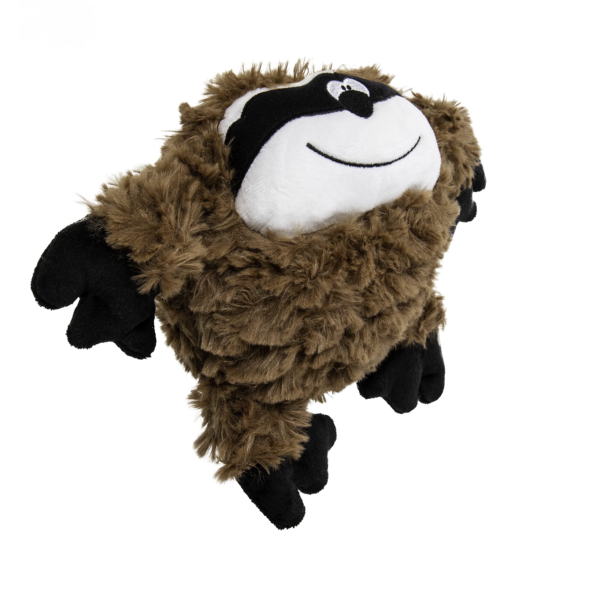 goDog Sloth Plush Dog Toy - Squeaky, Chew Guard Technology, Odor-Eliminating Oils, Small, Brown, Model 70114