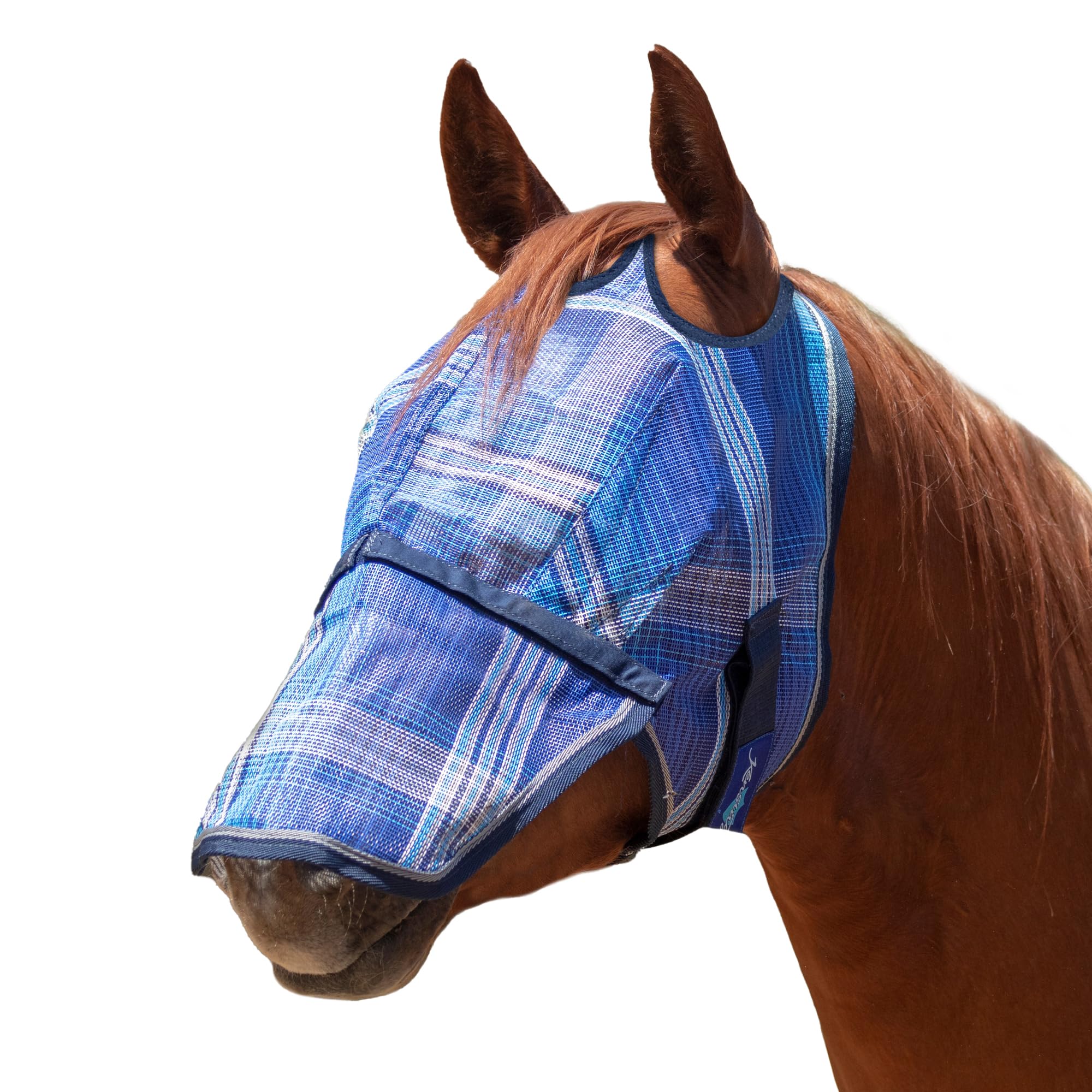 Kensington Fly Mask w/Web & Nose Size: X.Large Color: 181-Kentucky Blue