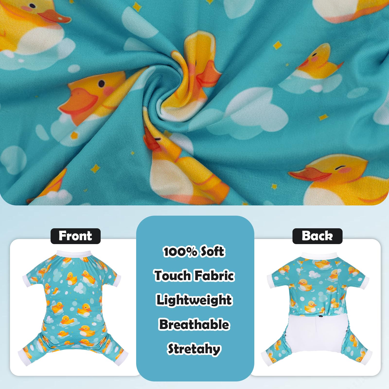 Cutebone Small Dog Pajamas Shirt Stretchy Summer Puppy Pjs Soft Cat Onesies Pet Clothes For Daily Wear Da26S