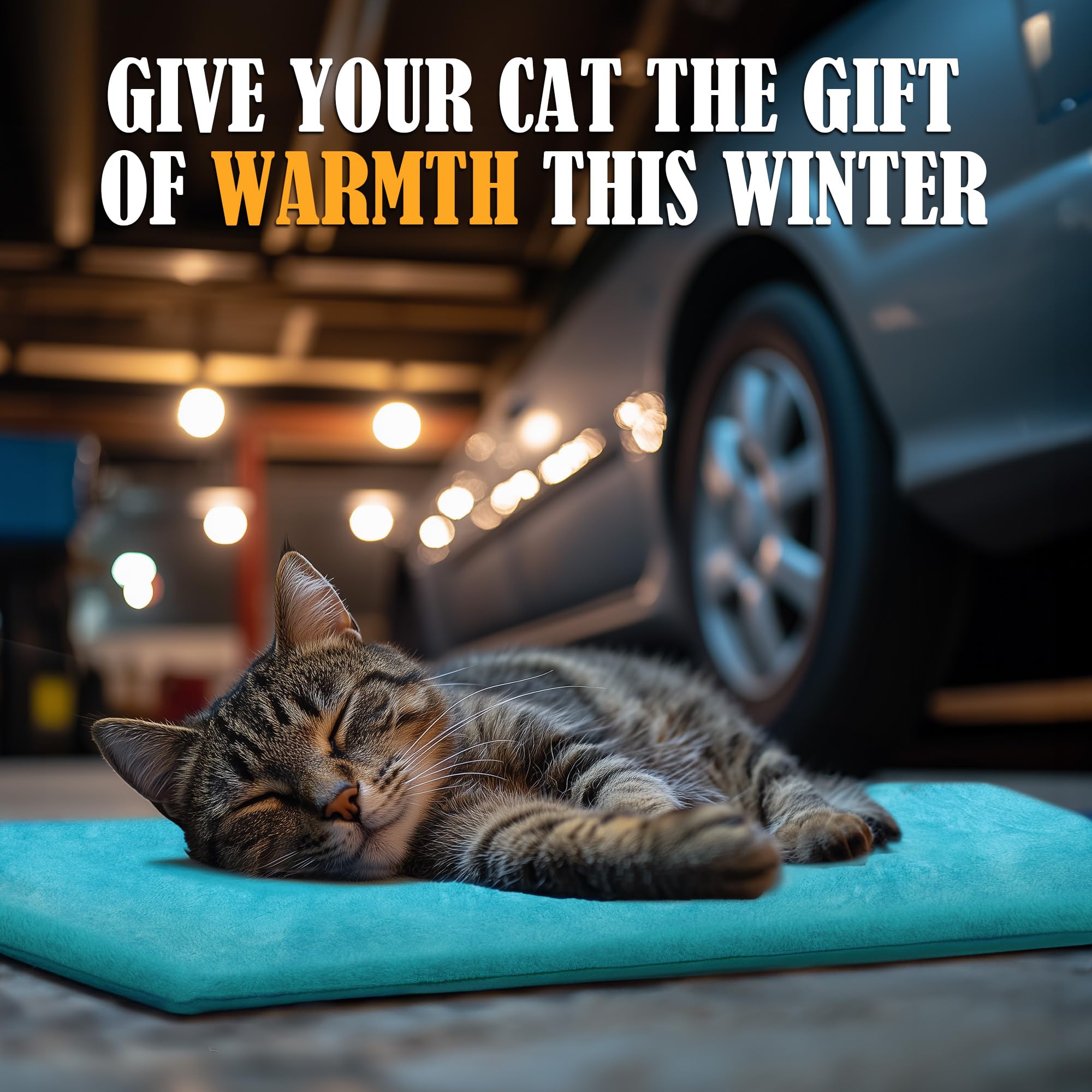 Petnf Outdoor Pet Heating Pad For Cats Outside, Cat Heating Pad Outdoor Winter Waterproof, Heated Cat Bed Safe Electric Cat Warm