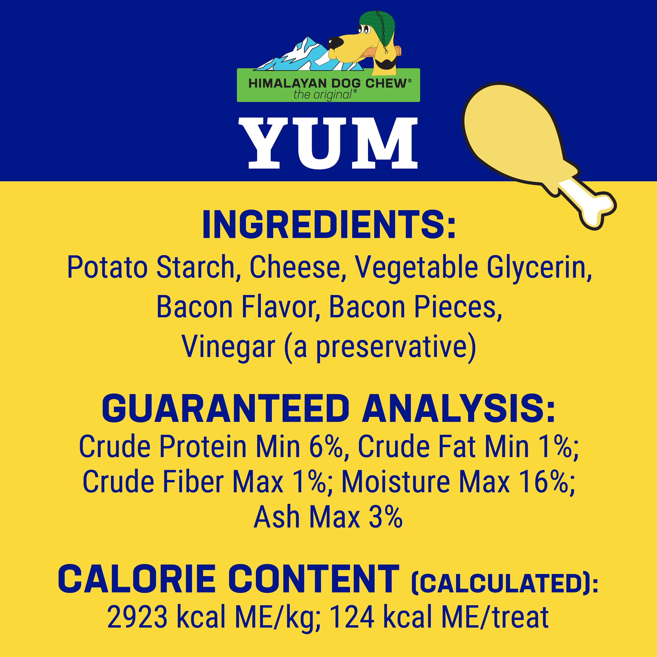 Himalayan Dog Chew Yak Cheese Dog Chews, Lactose Free & Grain Free, USA Made, for All Dog Breeds, Medium Density Cheese Chew, Re