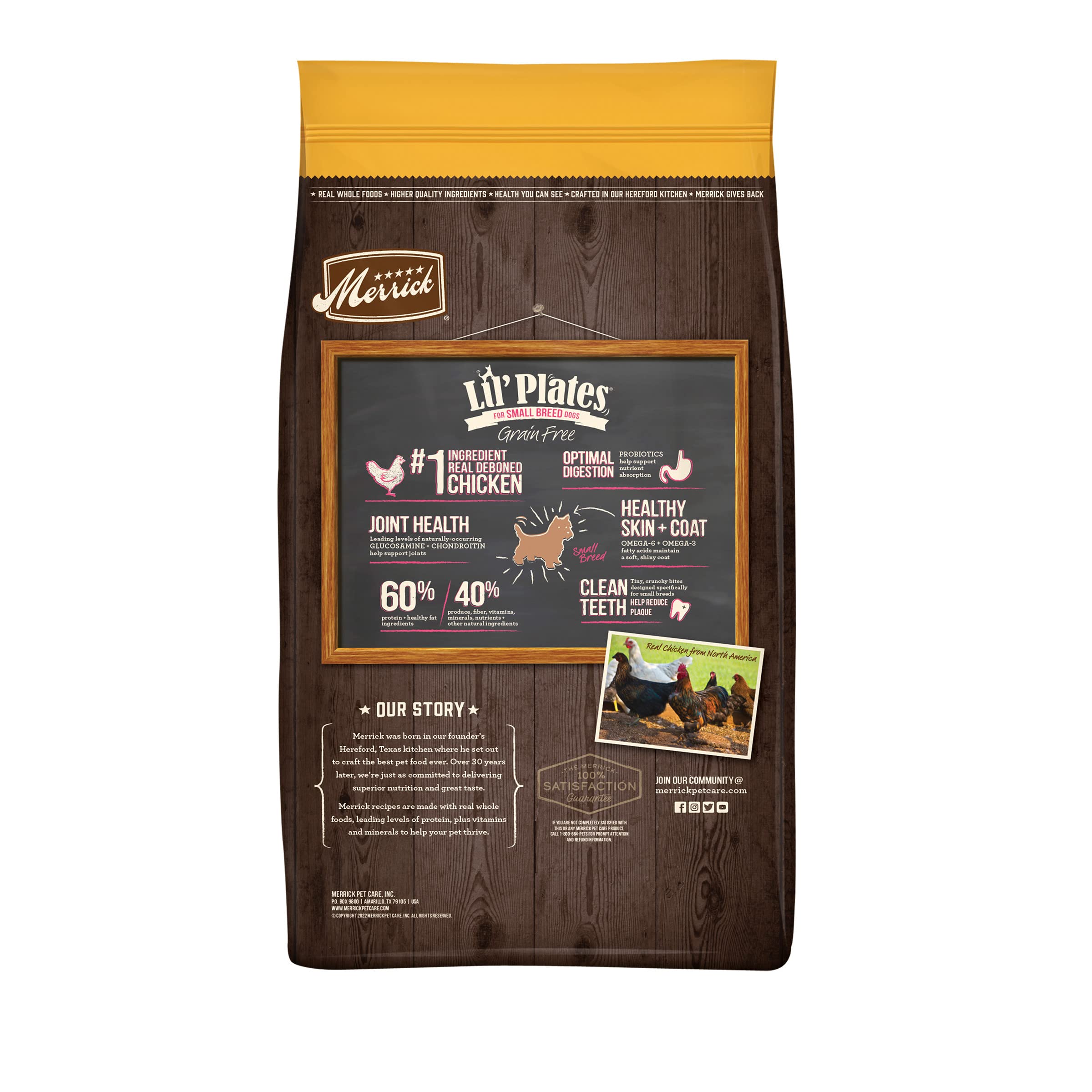 Merrick Lil Plates Premium Grain Free Dry Dog Food For Small Dogs, Real Chicken And Sweet Potato Kibble