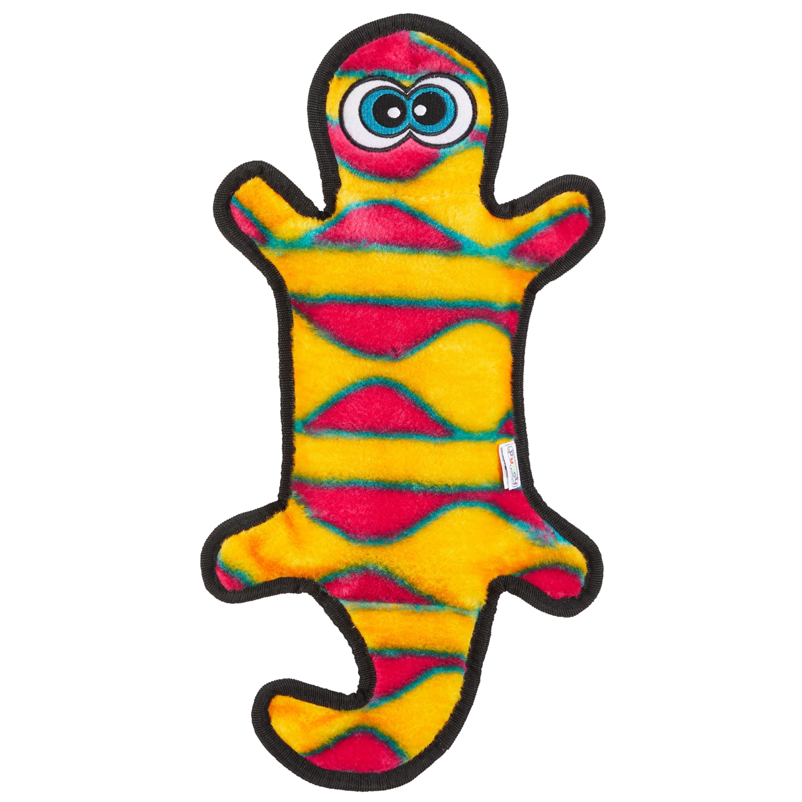 Outward Hound Durablez Tough Plush Squeaky Dog Toy, Gecko, Orange, Large