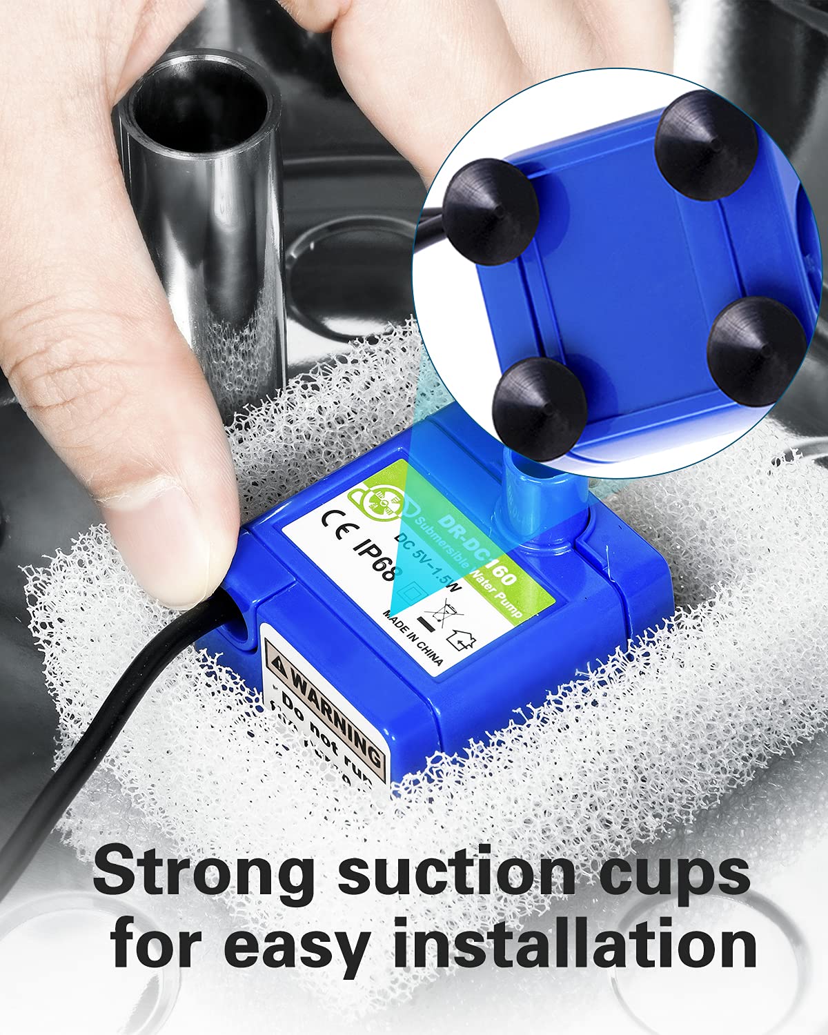 Cat Water Fountain Pump,Pet Fountain Pump Replacement Pump Dr-Dc160 Motor For 360?tainless Steel Cat Fountain And Cupcake Ceramic Cat Drinking Fountain(No Led Light)