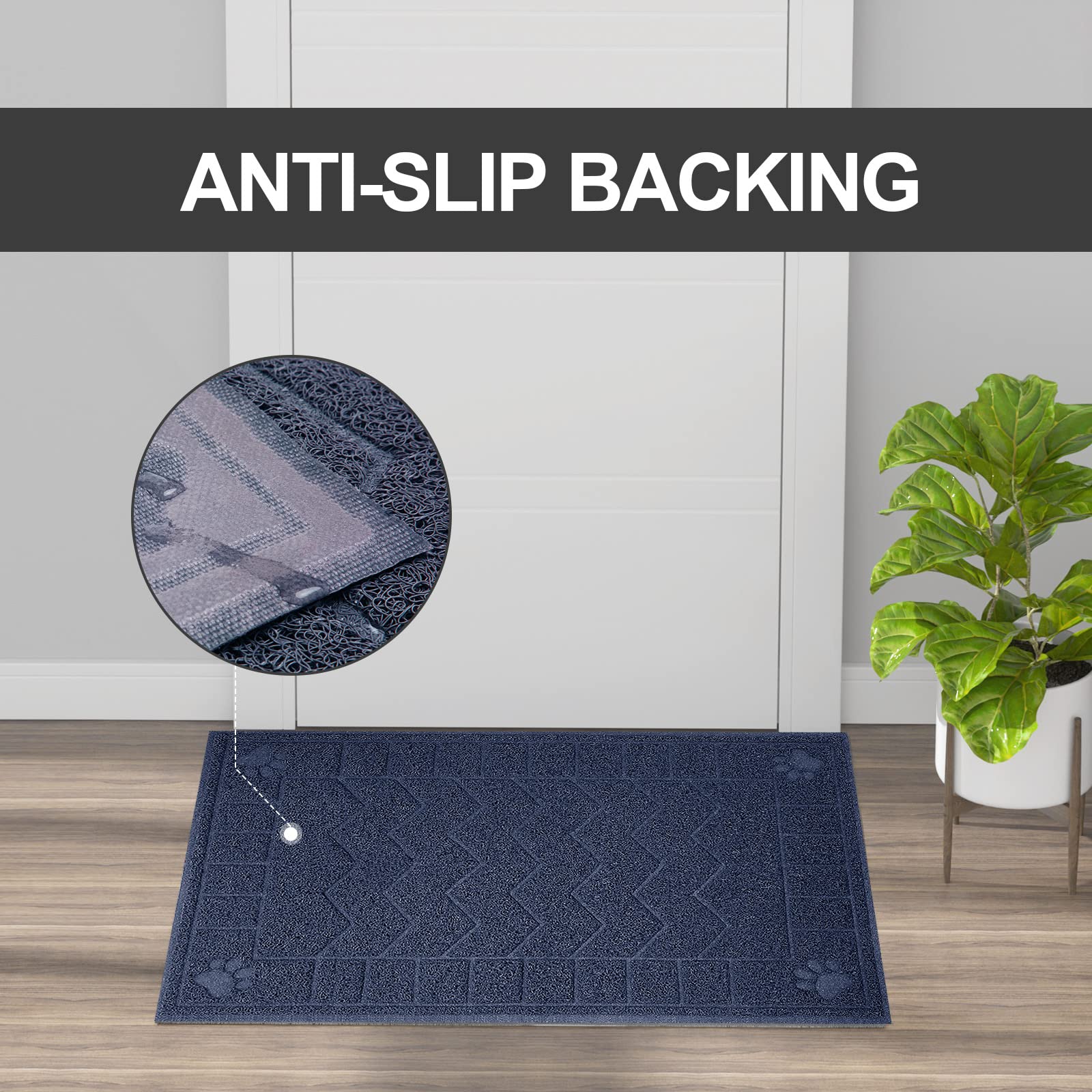 Motsamla Cat Litter Mat, Litter Trapping Mat Soft On Kitty Paws, 47'' X 35'' Kitten Litter Box Mat For Cleaner Floors, Waterproo