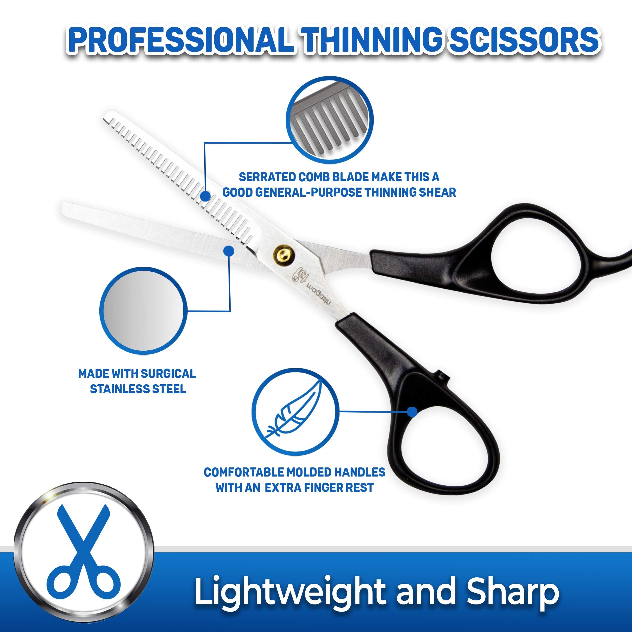 Pet Magasin Pet Thinning Shears - Professional Thinning Scissors With Toothed Blade