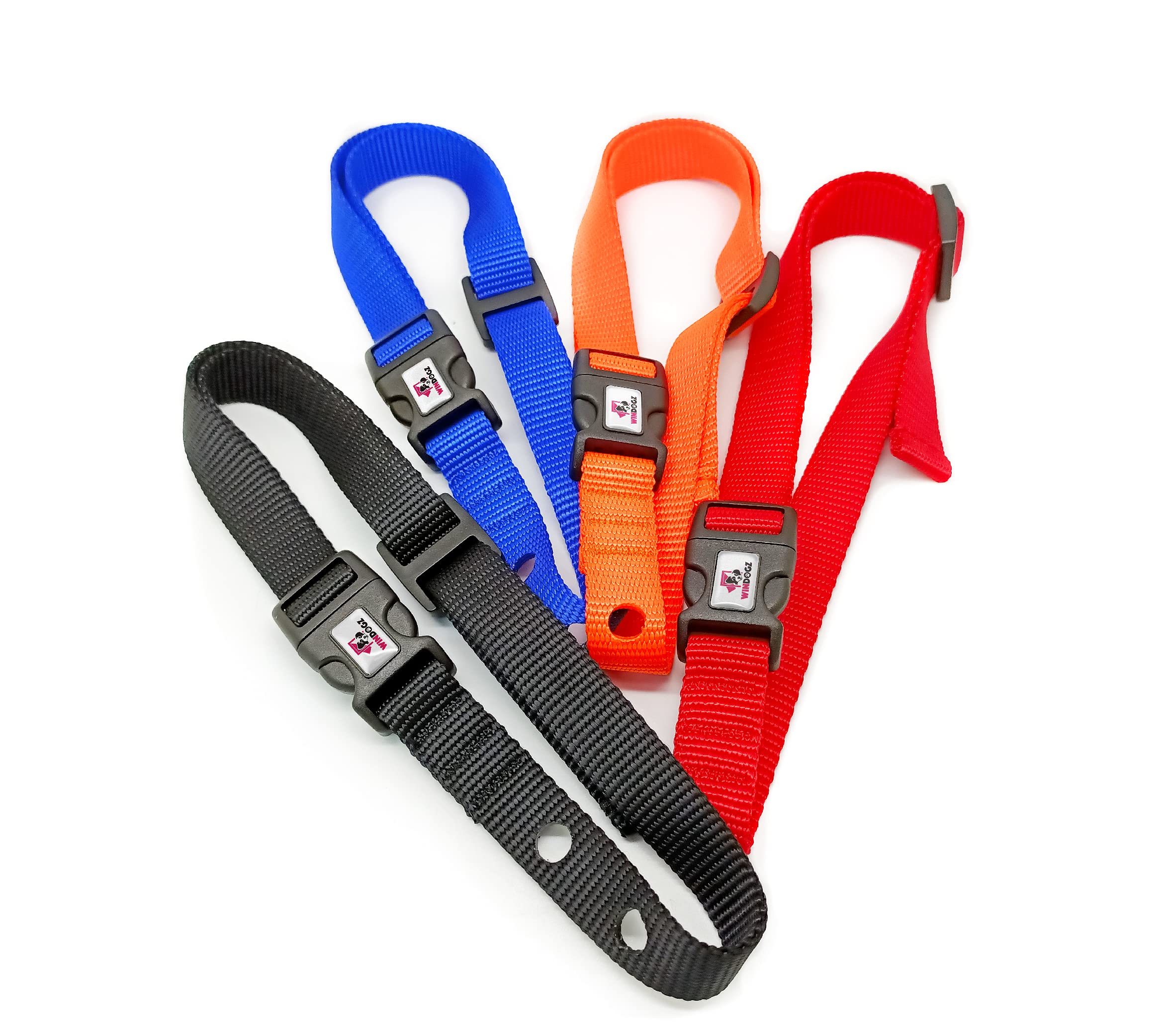 Windogz Fence Dog Collar Replacement Strap, Heavy Duty, Comes In 4 Dog Loving Colors, Red, Blue, Black, Orange, Compatible With