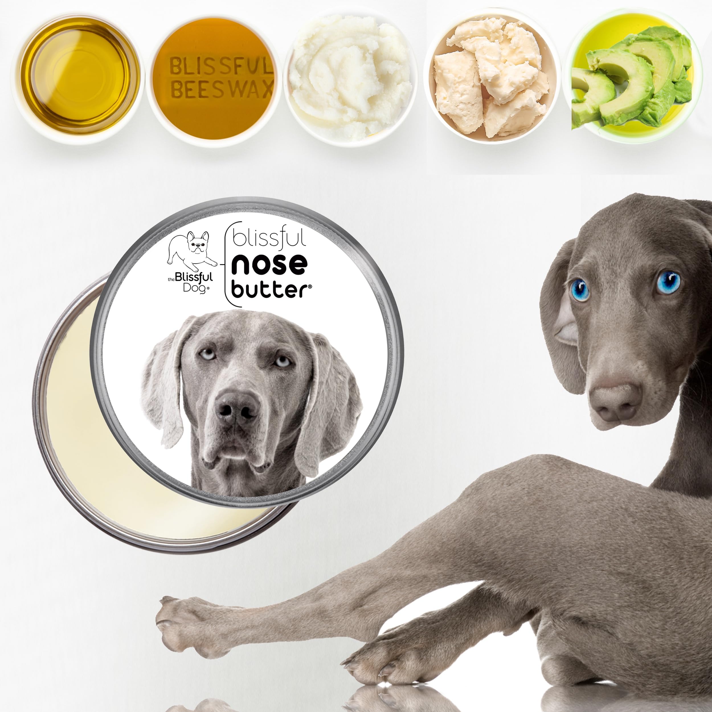 The Blissful Dog Weimaraner Unscented Nose Butter - Dog Nose Butter, 8 Ounce