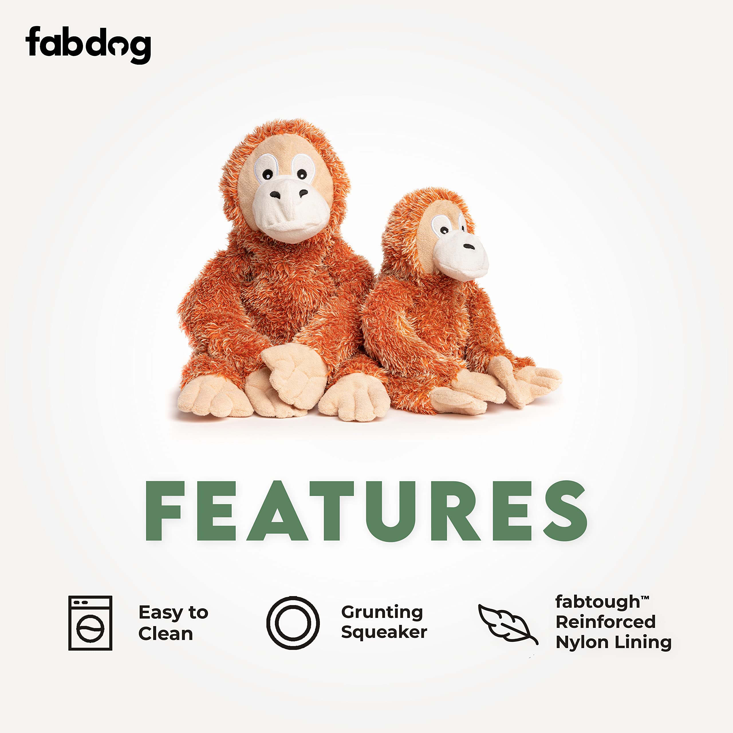 Fabdog Fluffies Dog Toys - Squeaky Plush Dog Toy For All Breeds - Cute Animal-Themed Puppy Toys Make For Ideal Gift - Fun Nylon