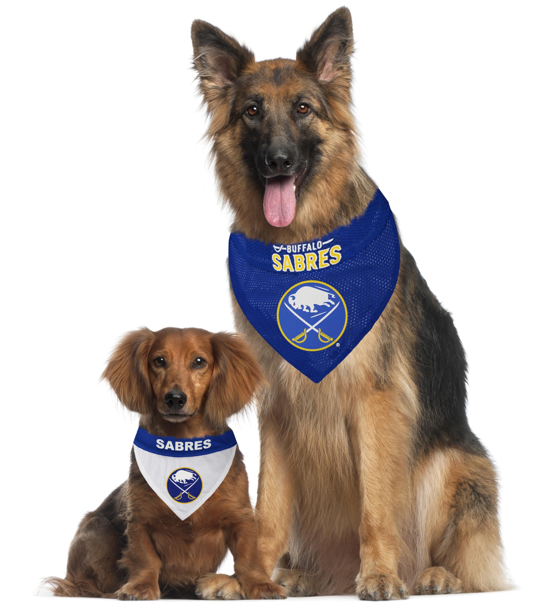 NHL Buffalo Sabres Bandana for Dogs & Cats, Large/X-Large. - Cute & Stylish Bandana! The Perfect Hockey Fan Scarf Bandana, Great